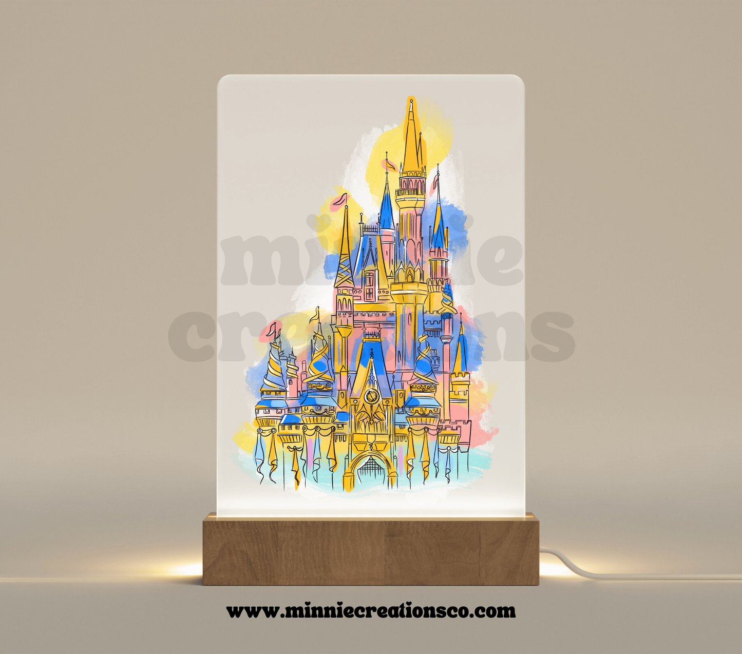 Magic Castle Light Frame | Sublimation Custom Frame Night Light