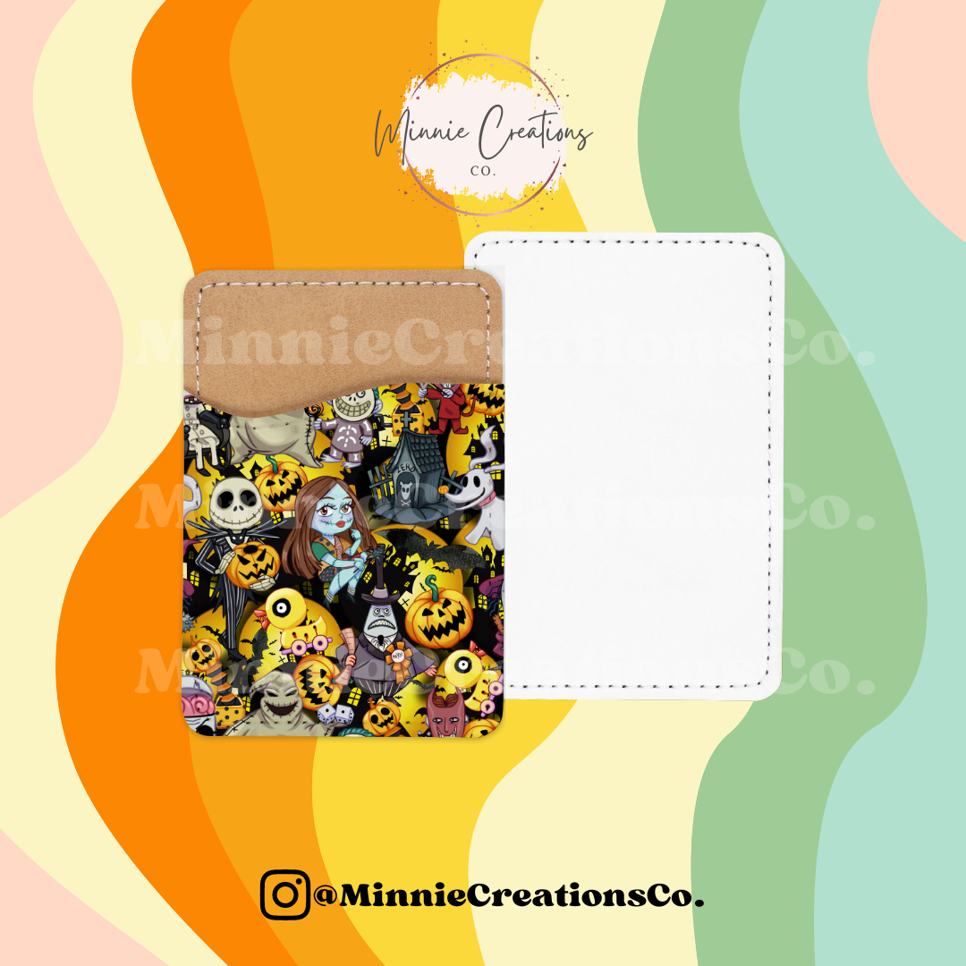 Spooky Card Holder Wallet | Halloween Phone Leather Wallet Card holder