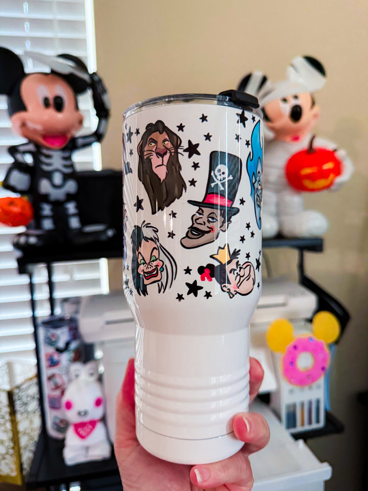 Villains Inspired Insulated Double walled tumbler | Custom 22oz Travel Handle Tumbler