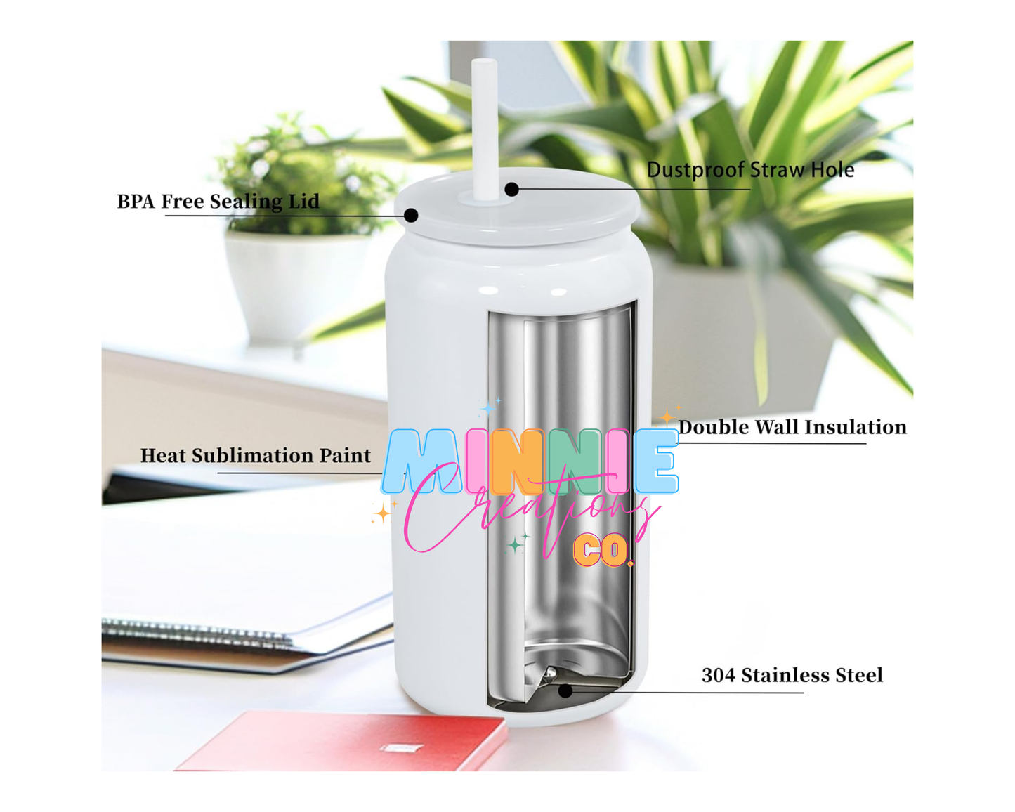 Pastel Halloween White Cup | Insulated Beer Can Cups