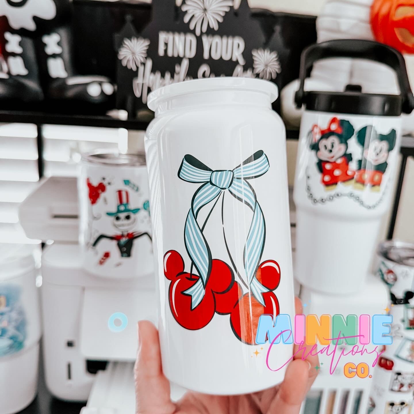 Cherry Coquette White Cup Order | Insulated Beer Can Cups