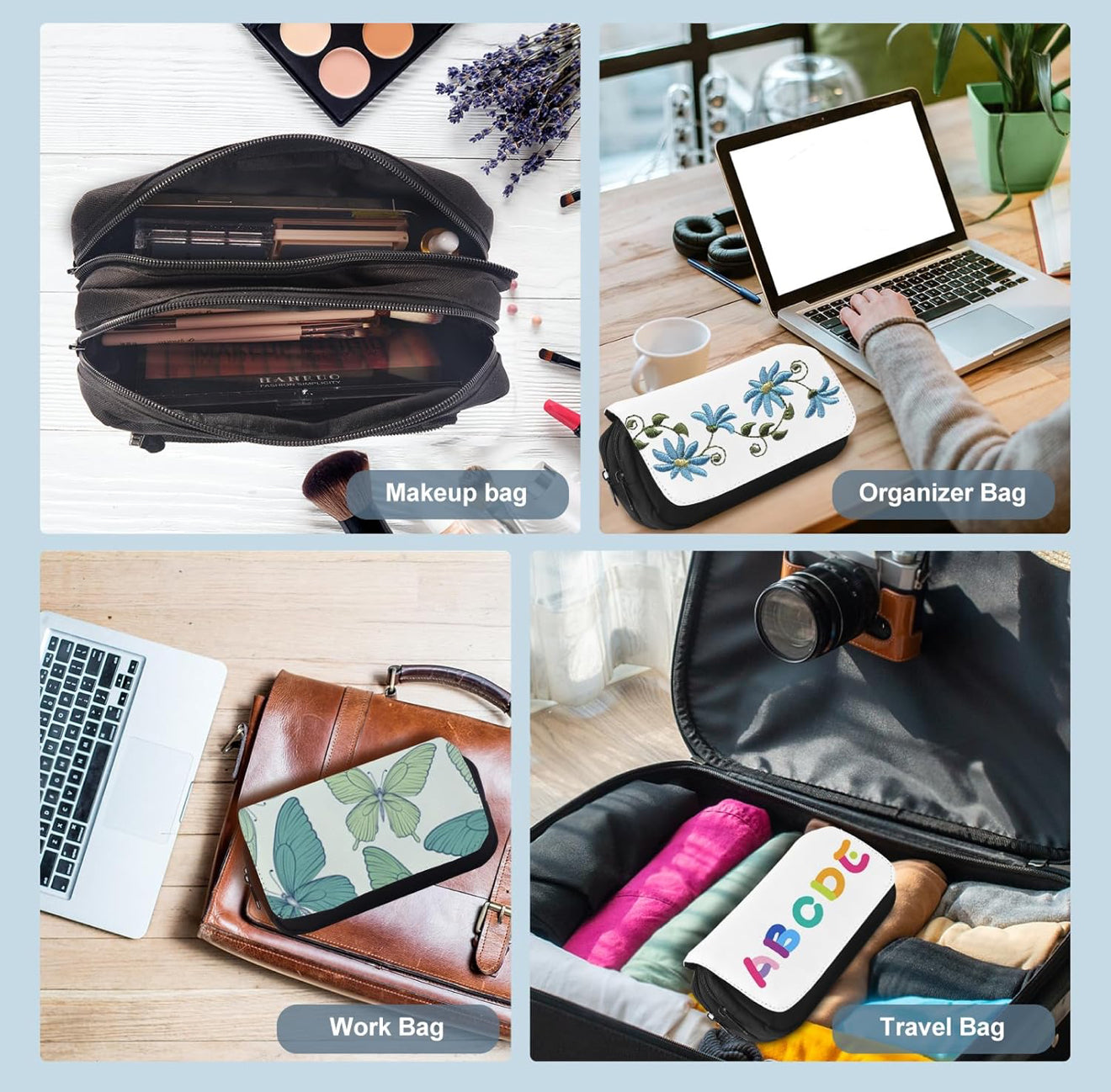 Golden Bow Books Bag | Travel Pouch | Accessories Bag