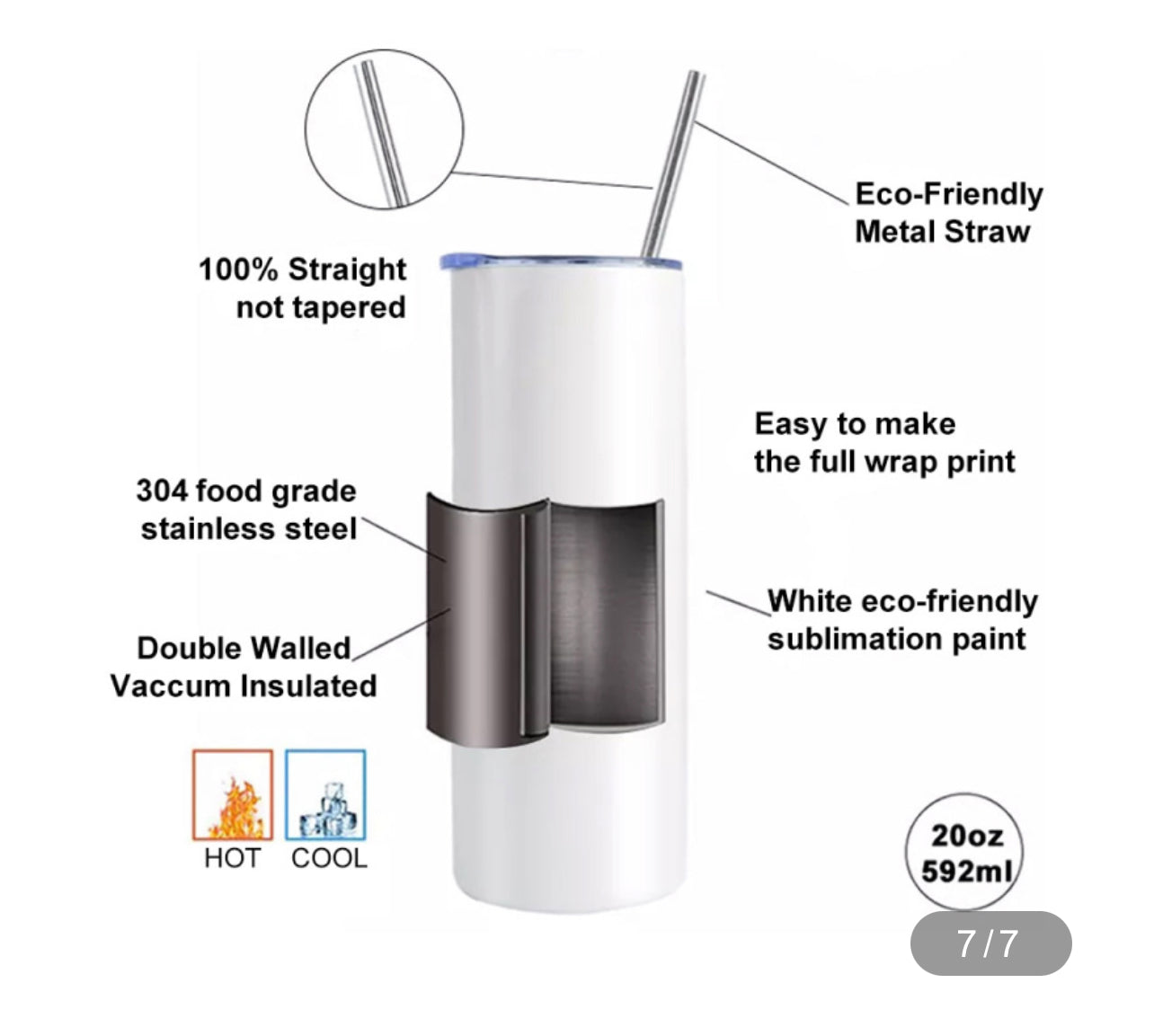 20oz Skinny Tumblers