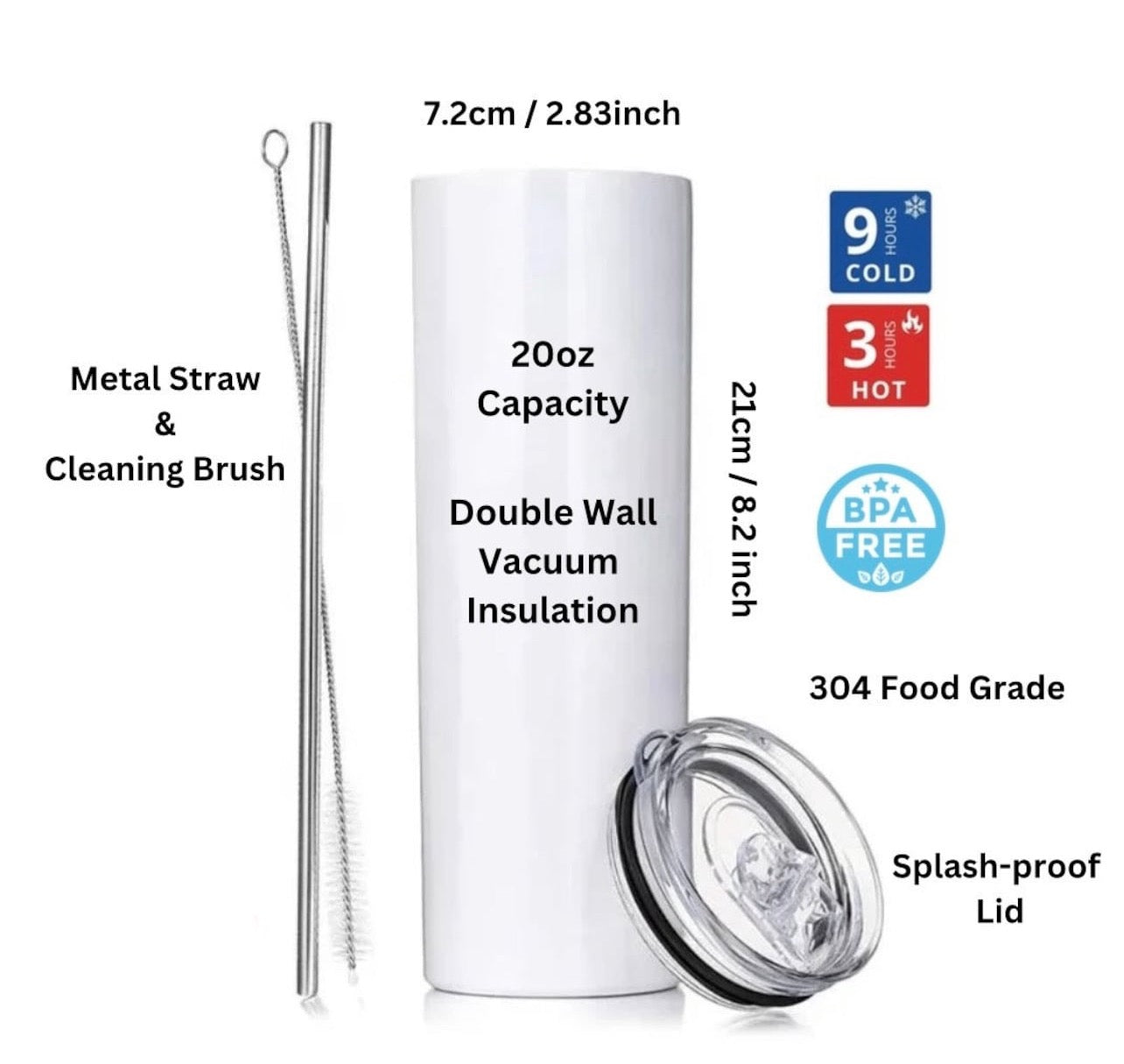 Lid ONLY 20oz Slim Tumbler