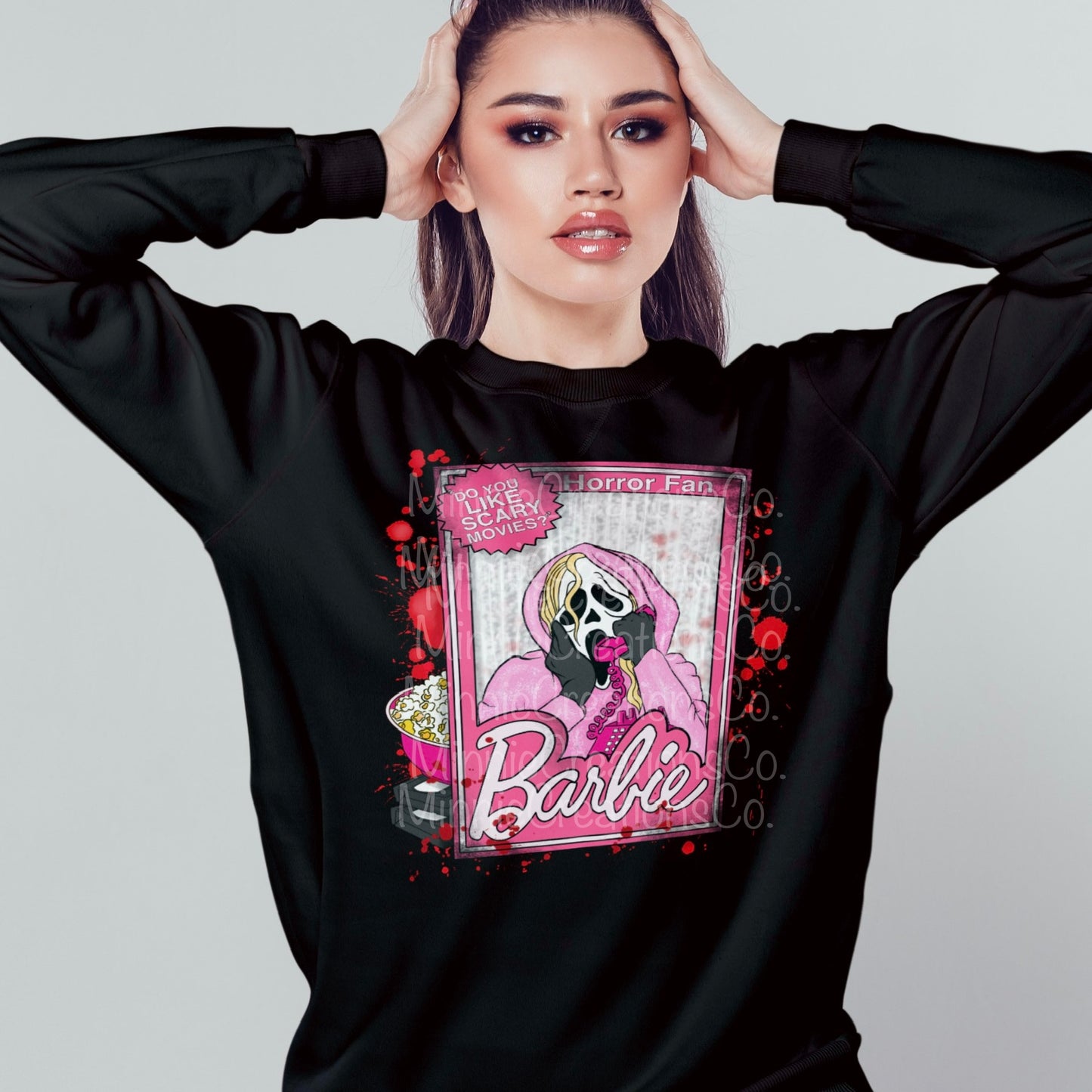 Pink Ghostface Crewneck Sweater