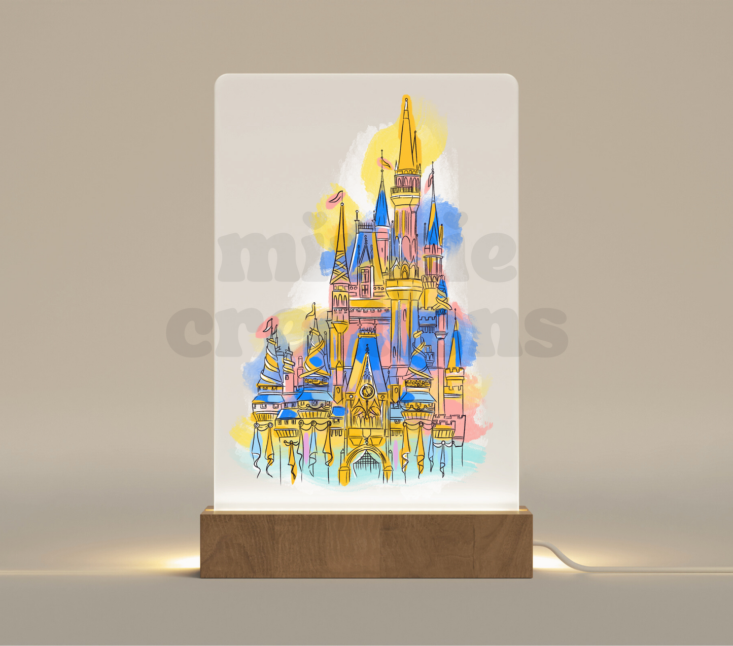 Magic Castle Light Frame | Sublimation Custom Frame Night Light