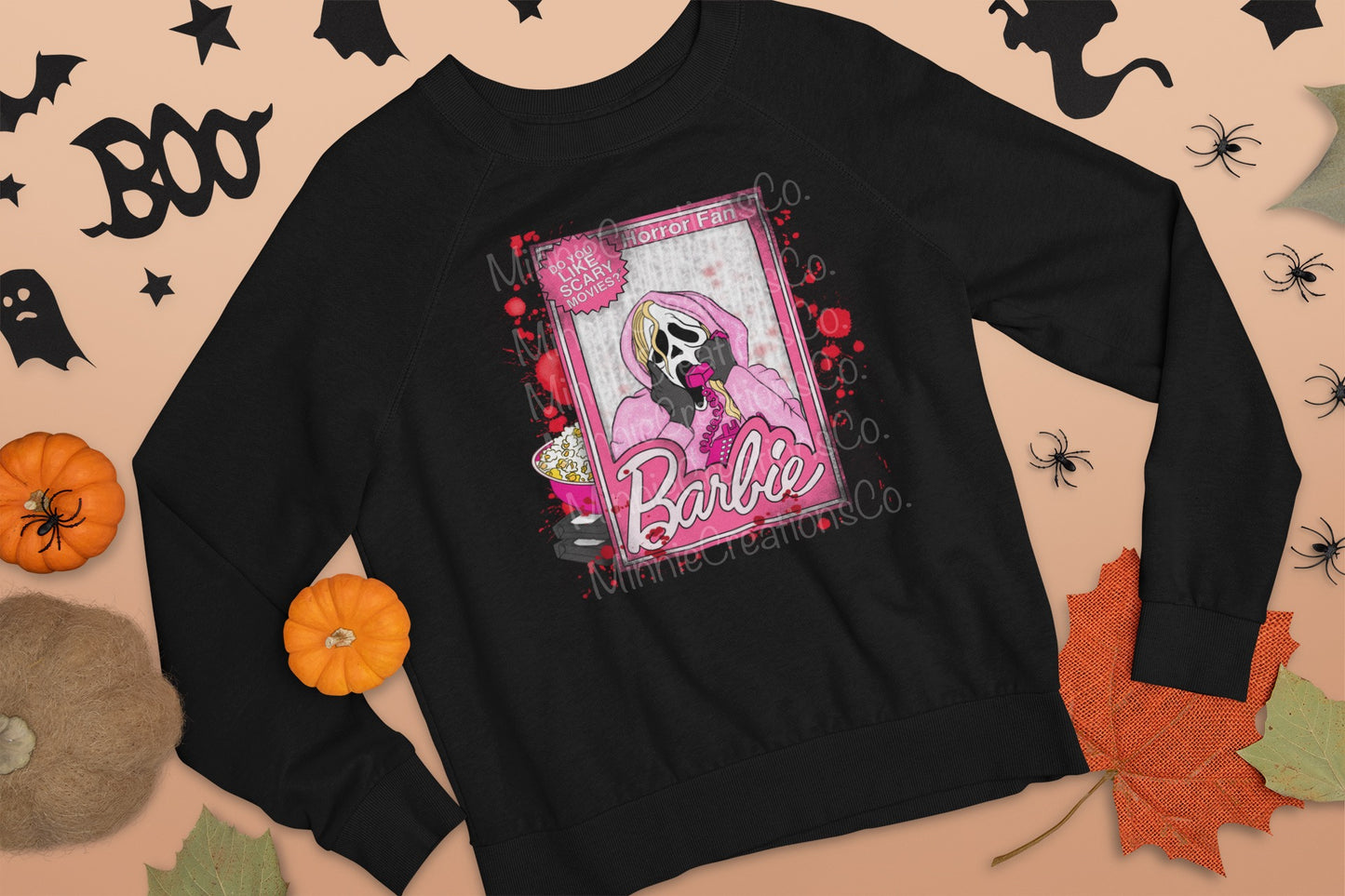 Pink Ghostface Crewneck Sweater