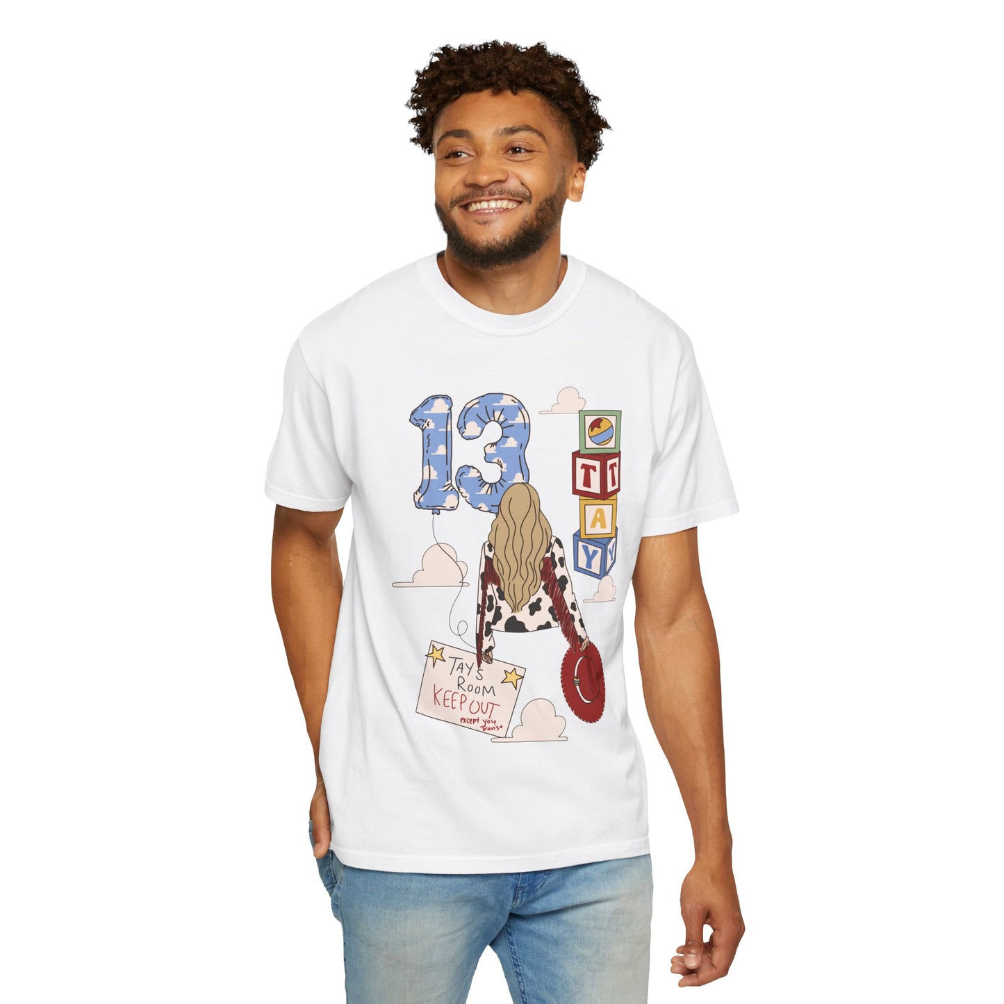 TS x 13 Graphic Tee — 'Try Not To Keep Out' Girl Illustration