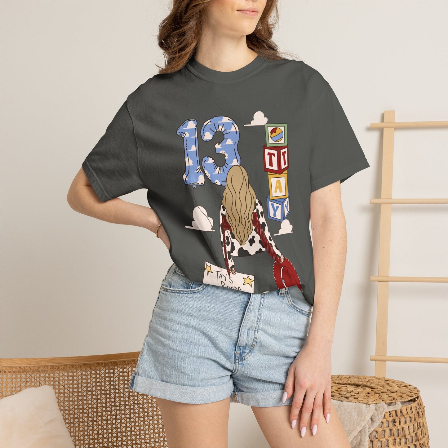 TS x 13 Graphic Tee — 'Try Not To Keep Out' Girl Illustration