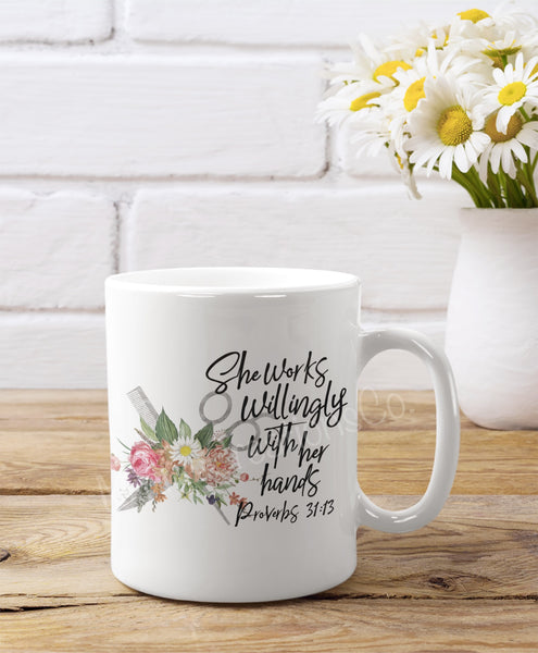 Hairdresser - She works 11oz & 15oz mug