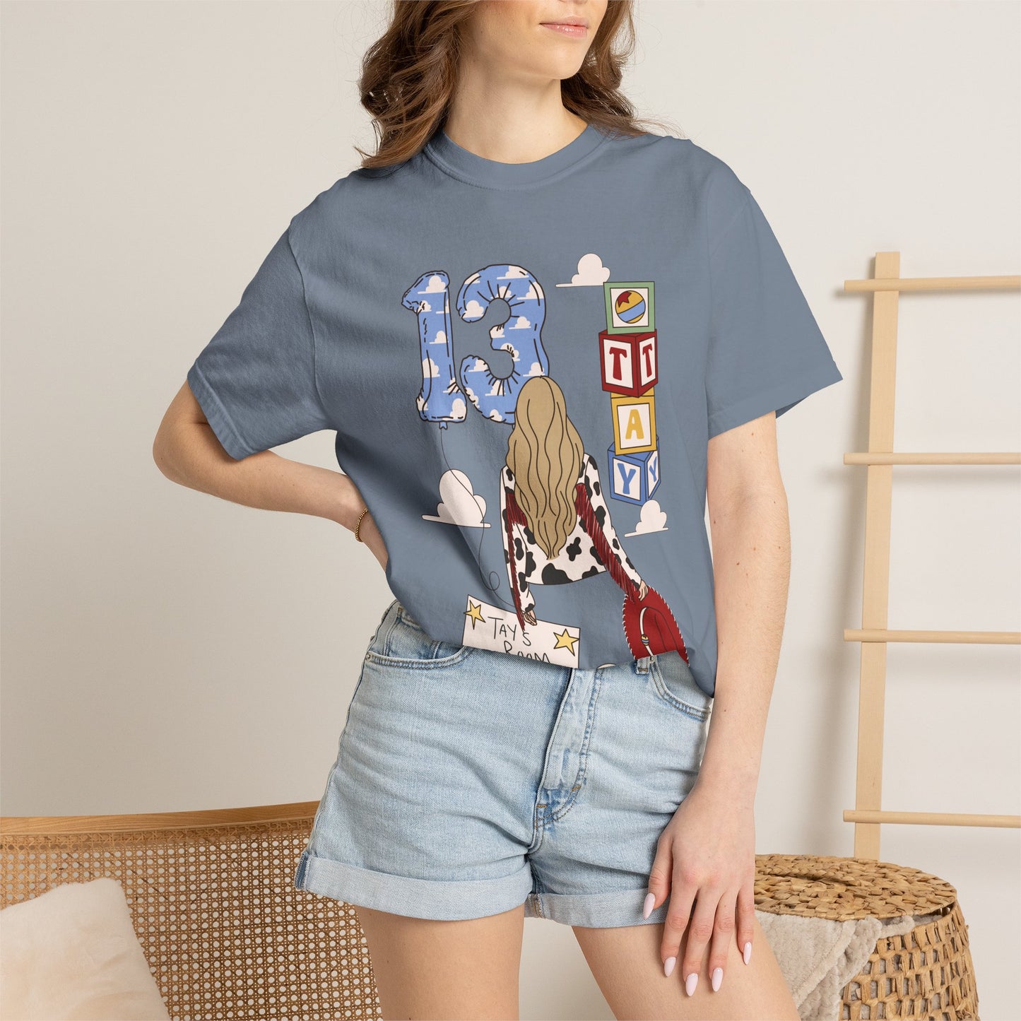 TS x 13 Graphic Tee — 'Try Not To Keep Out' Girl Illustration