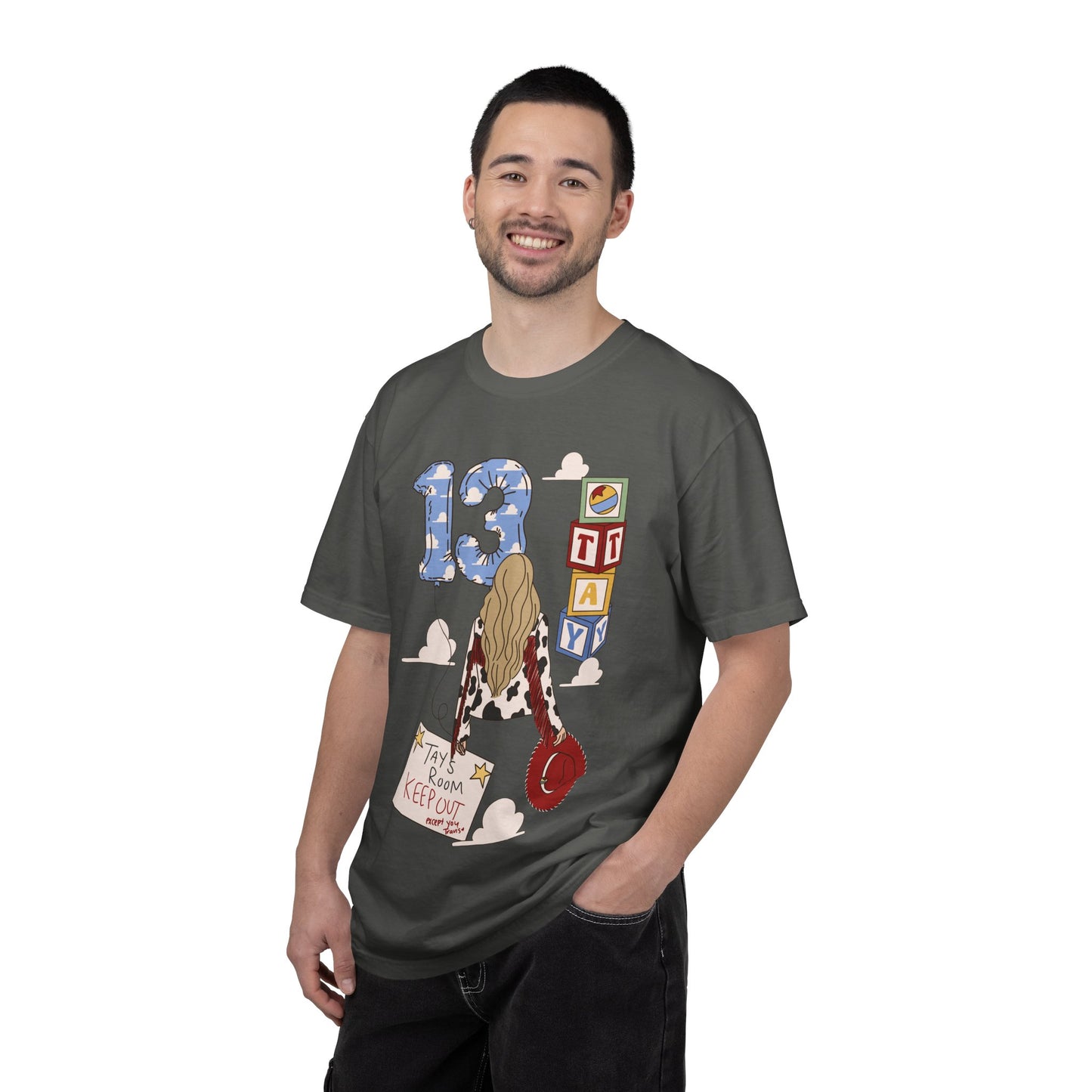 TS x 13 Graphic Tee — 'Try Not To Keep Out' Girl Illustration