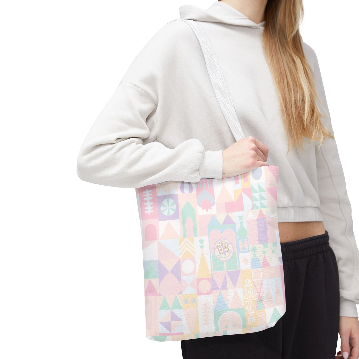Pastel Geometric Pattern Tote Bag — Cute All-Over Print