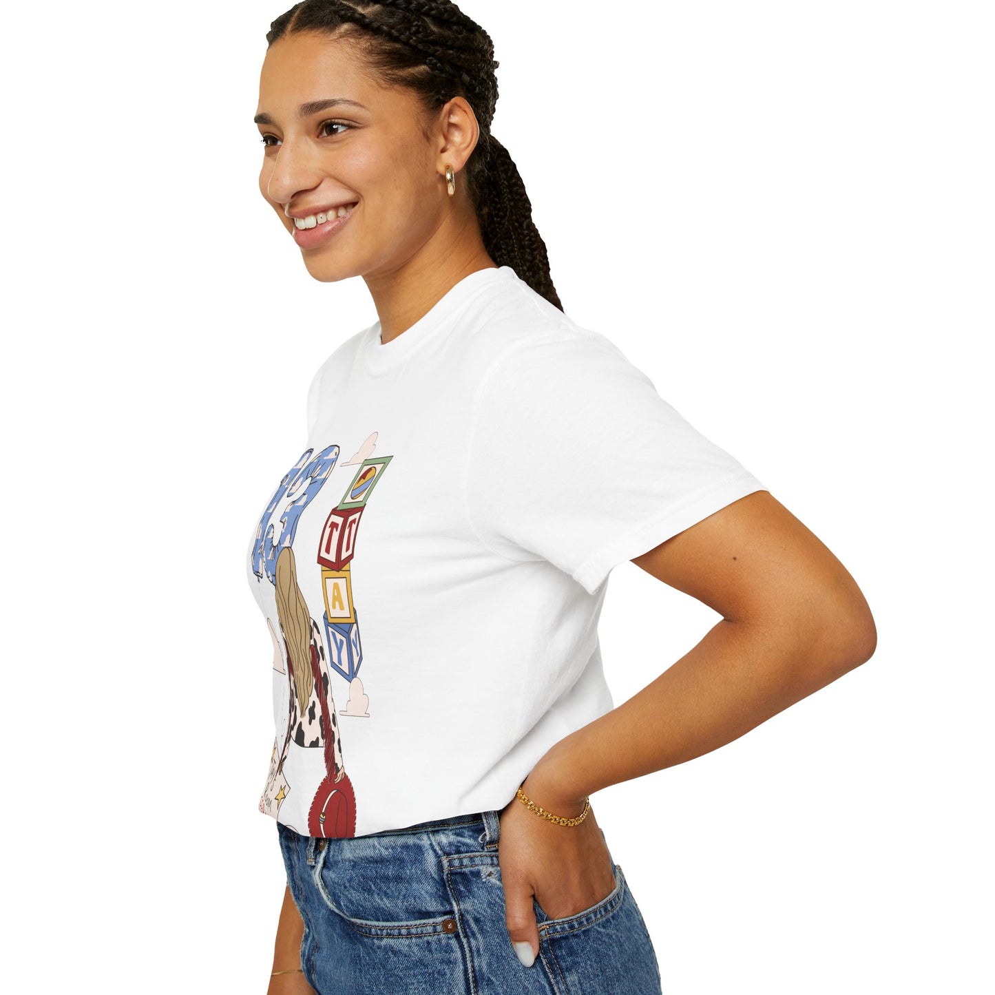 TS x 13 Graphic Tee — 'Try Not To Keep Out' Girl Illustration