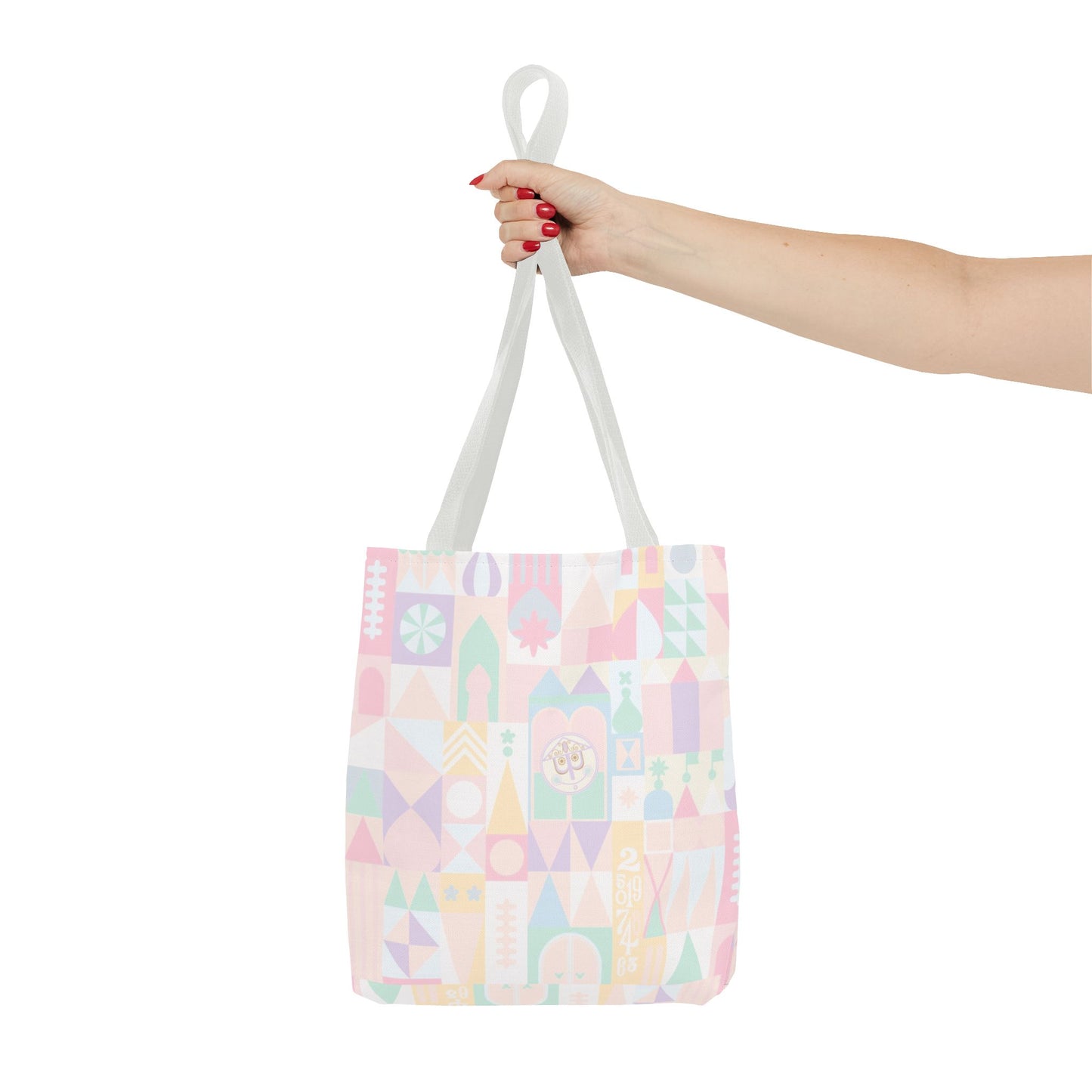 Pastel Geometric Pattern Tote Bag — Cute All-Over Print