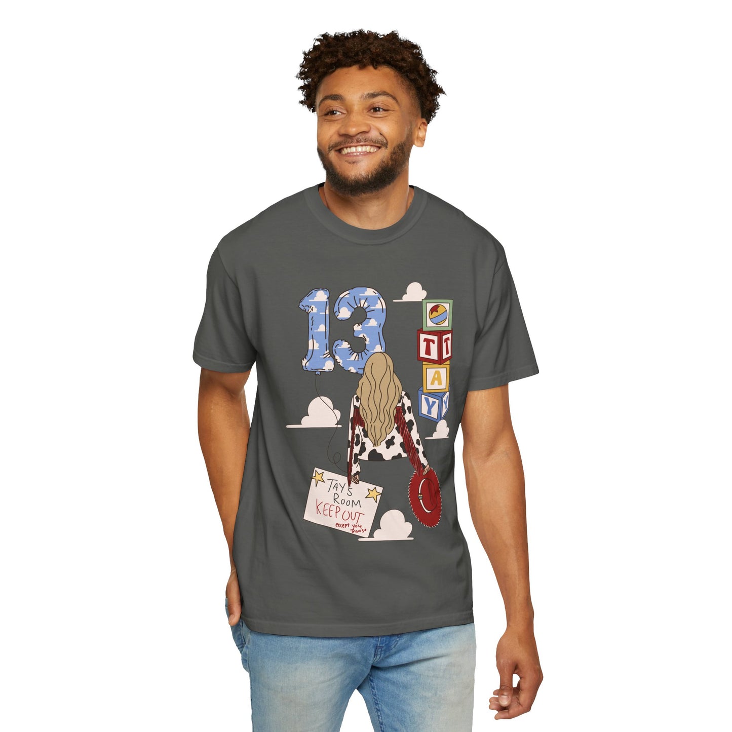 TS x 13 Graphic Tee — 'Try Not To Keep Out' Girl Illustration