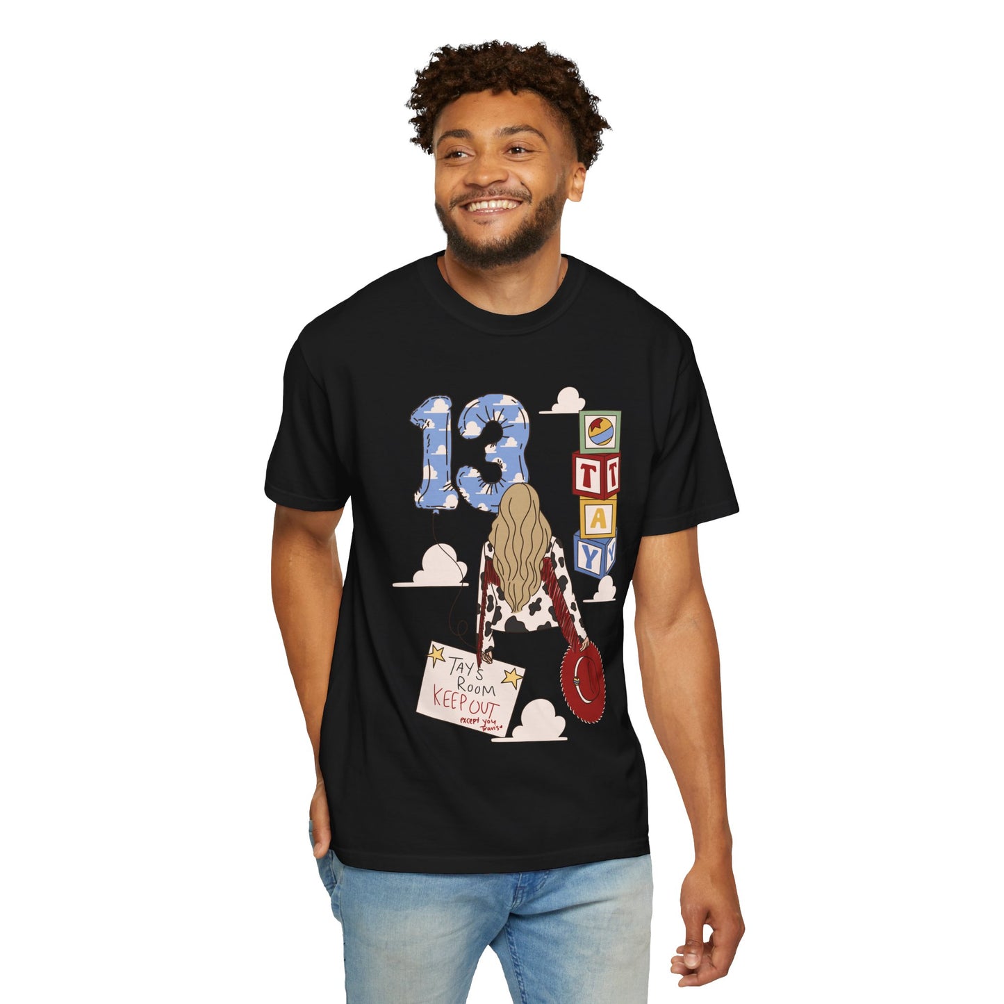 TS x 13 Graphic Tee — 'Try Not To Keep Out' Girl Illustration