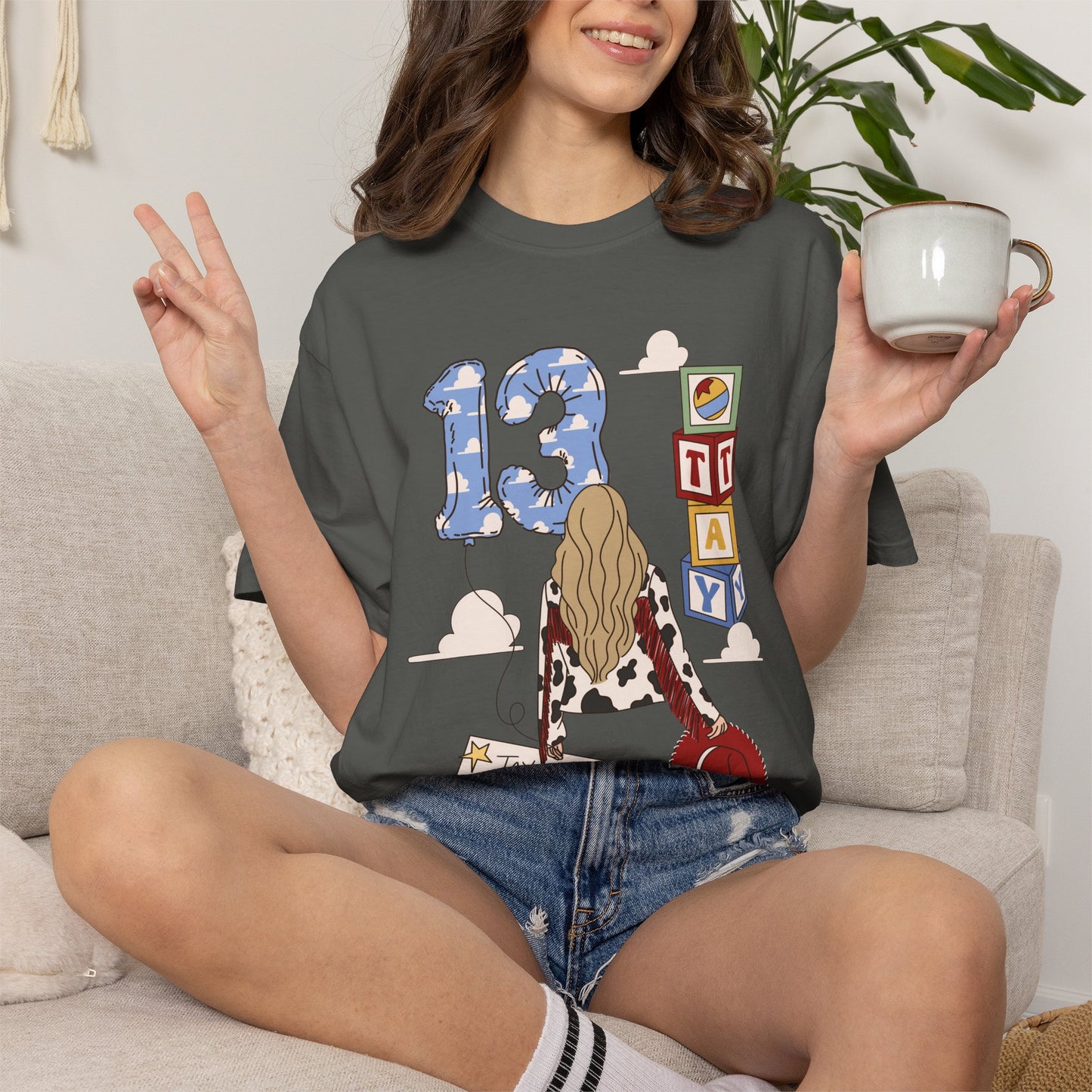 TS x 13 Graphic Tee — 'Try Not To Keep Out' Girl Illustration