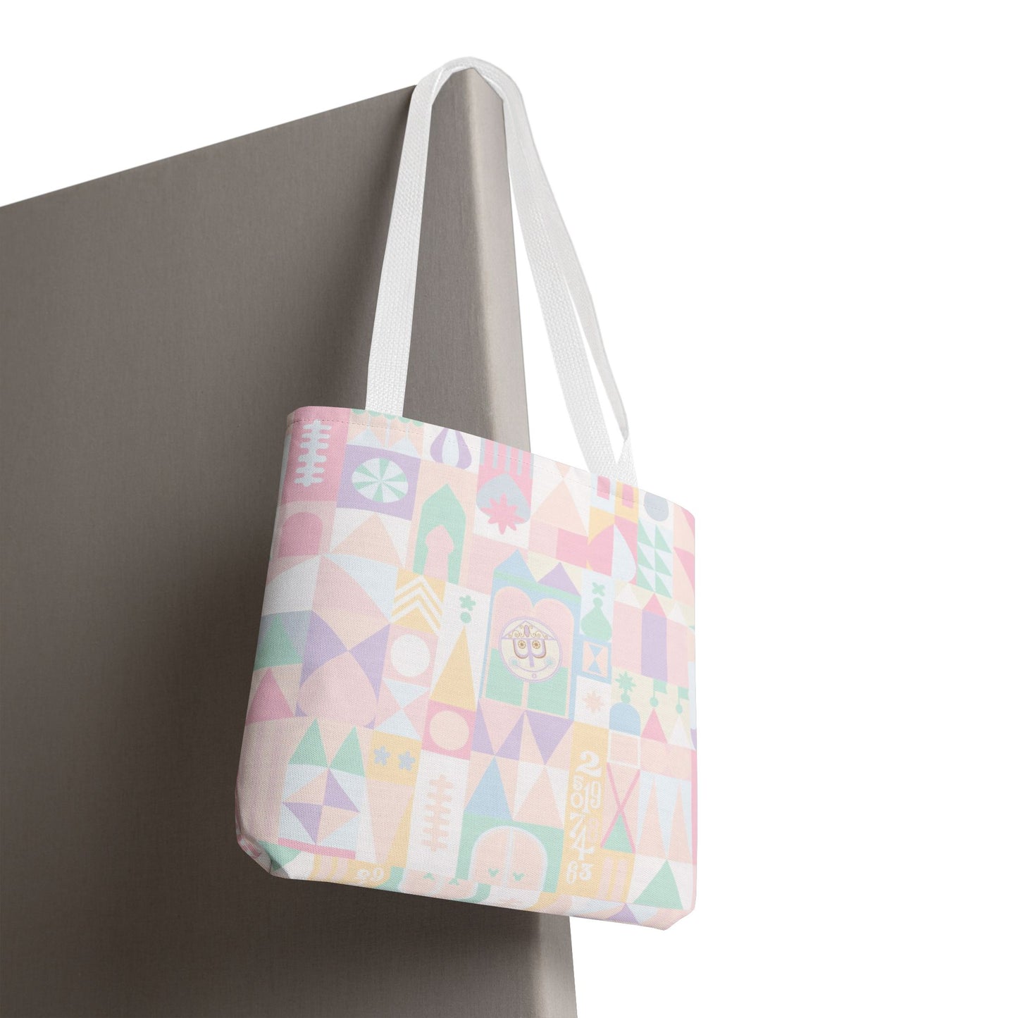Pastel Geometric Pattern Tote Bag — Cute All-Over Print