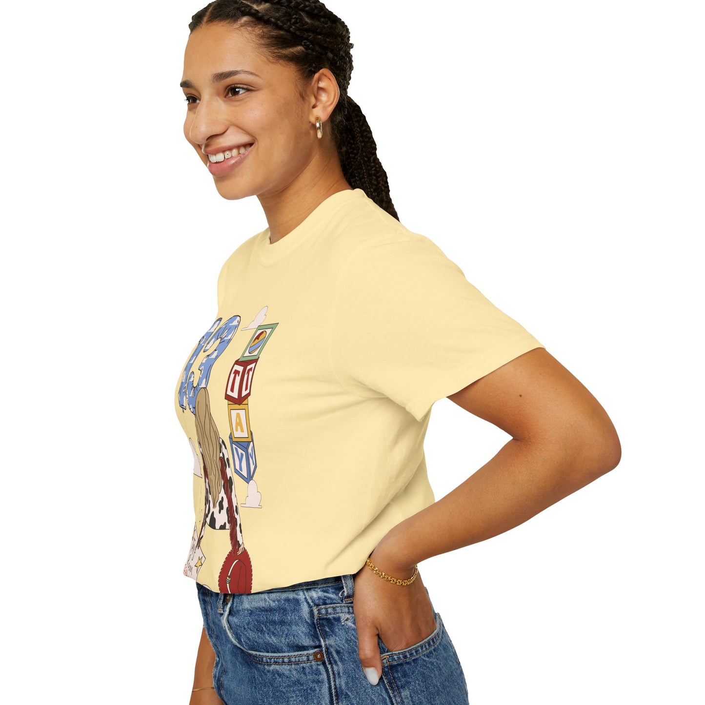TS x 13 Graphic Tee — 'Try Not To Keep Out' Girl Illustration
