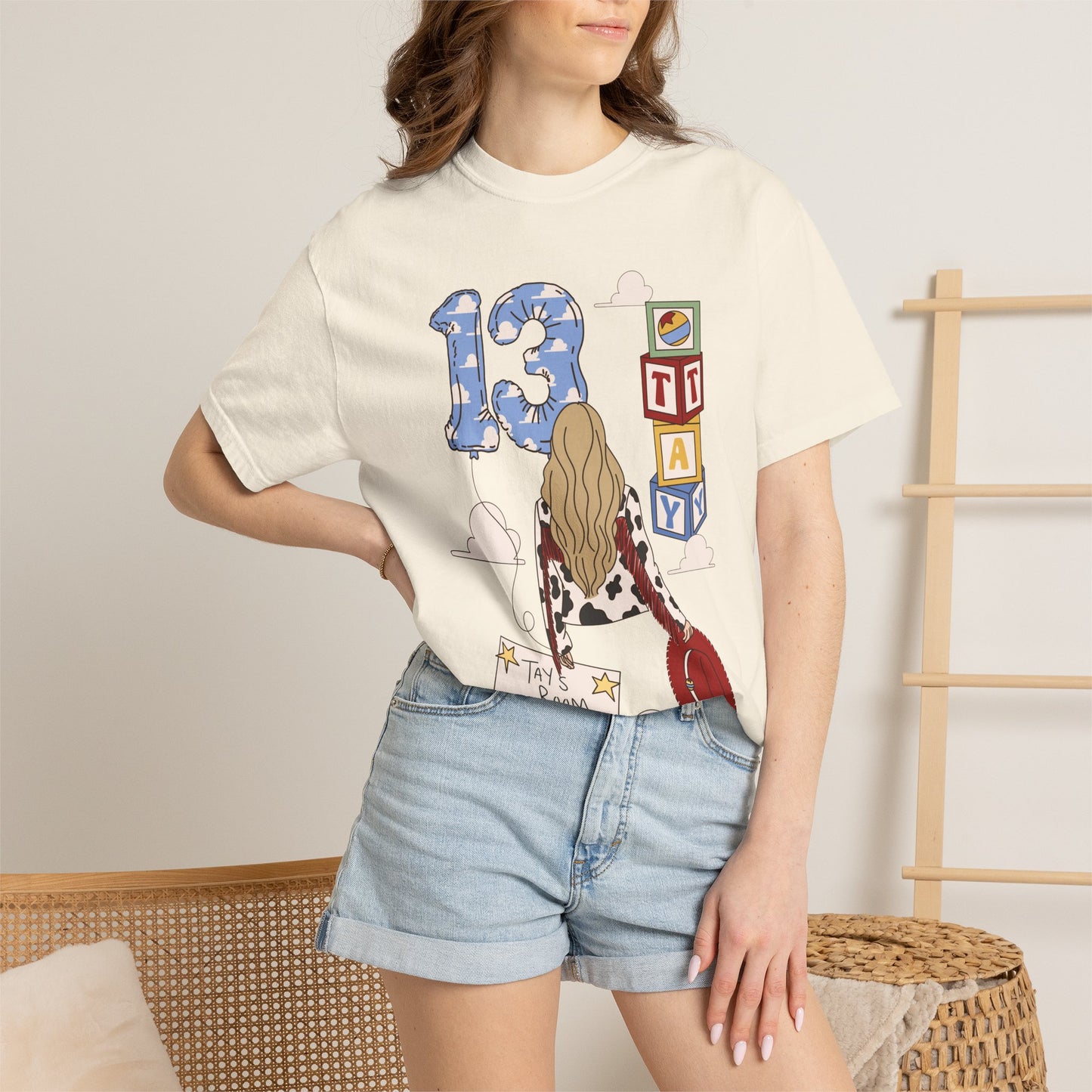 TS x 13 Graphic Tee — 'Try Not To Keep Out' Girl Illustration