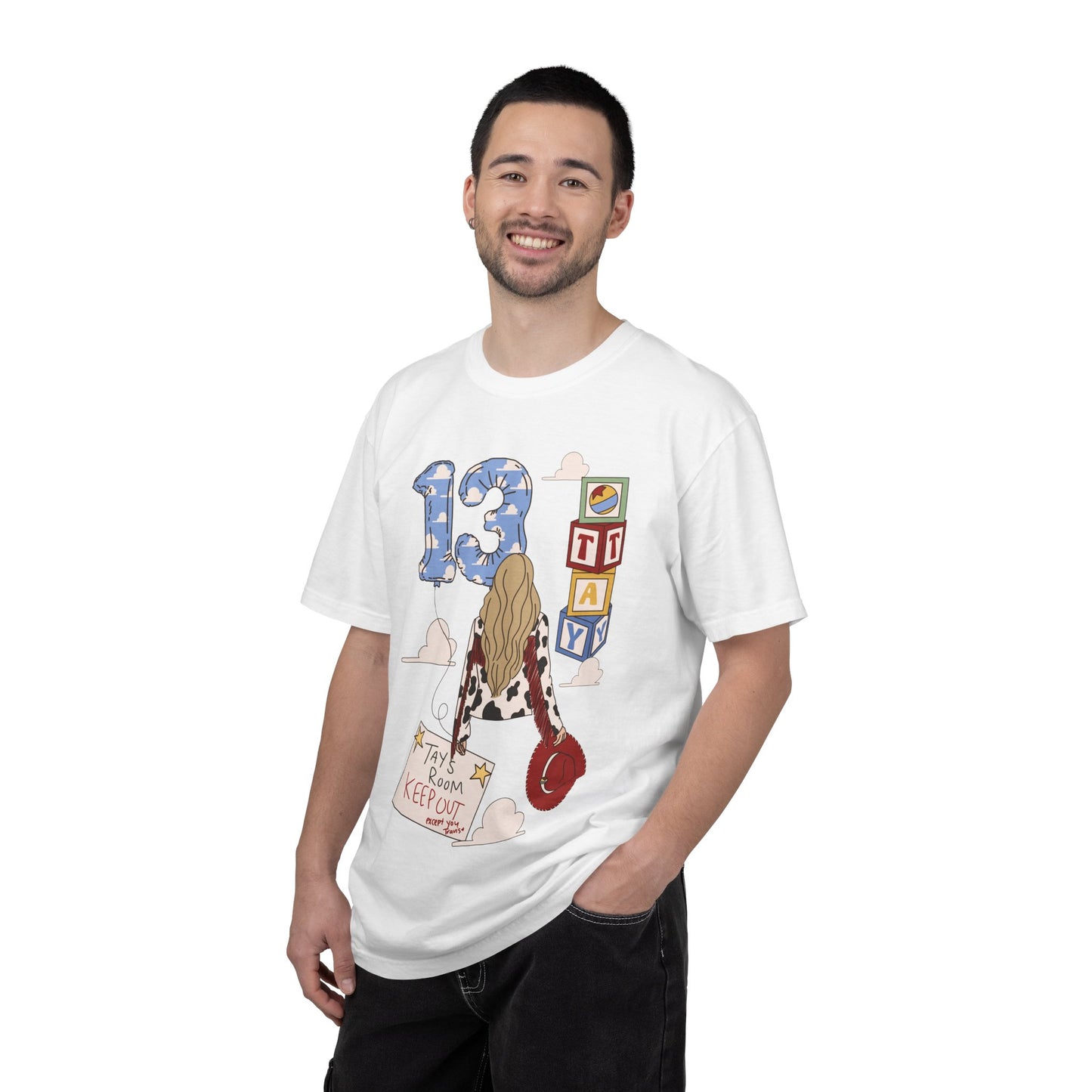 TS x 13 Graphic Tee — 'Try Not To Keep Out' Girl Illustration