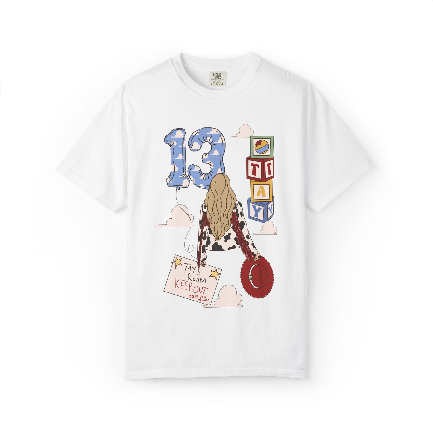 TS x 13 Graphic Tee — 'Try Not To Keep Out' Girl Illustration