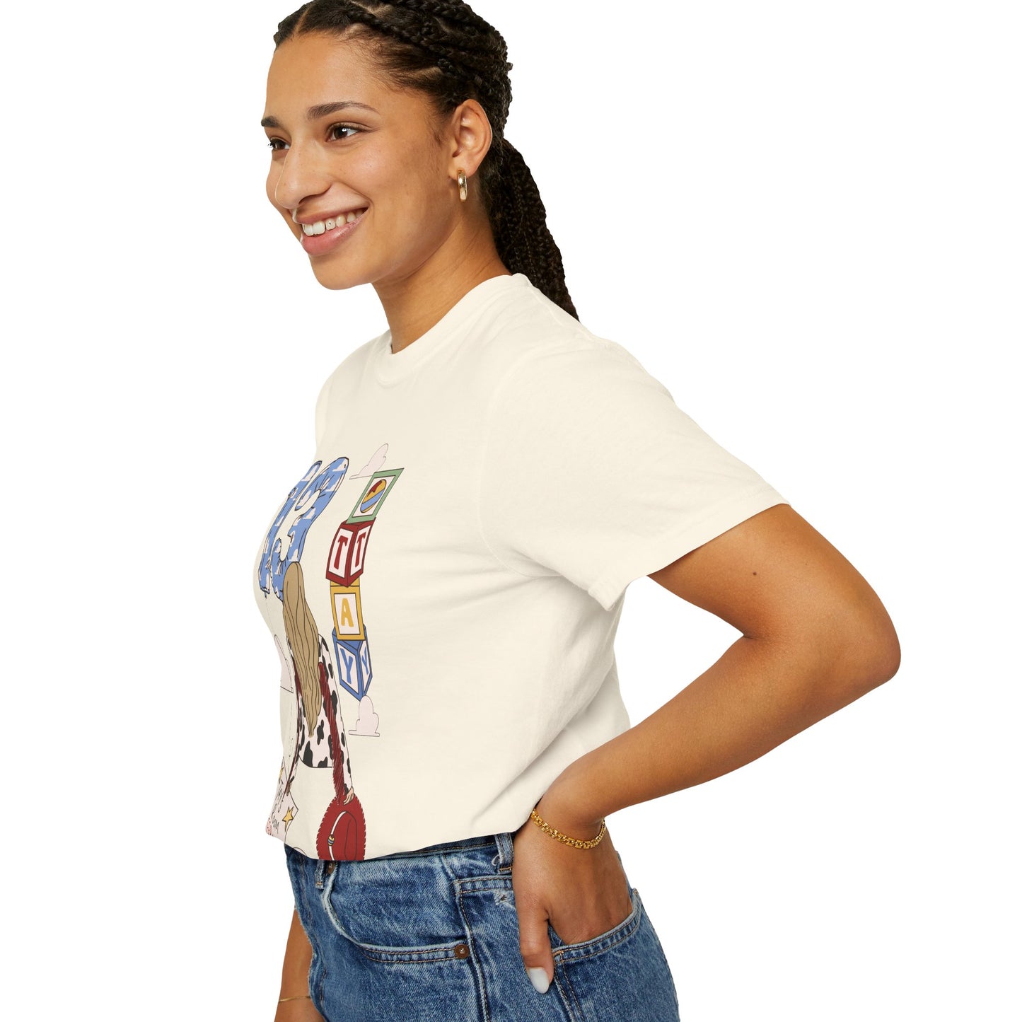 TS x 13 Graphic Tee — 'Try Not To Keep Out' Girl Illustration