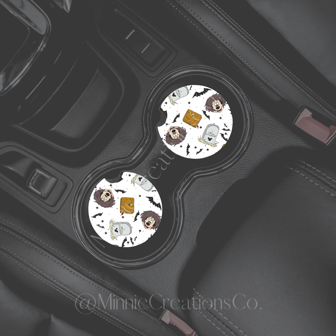 Spooky Car coasters | Halloween Custom Car coasters