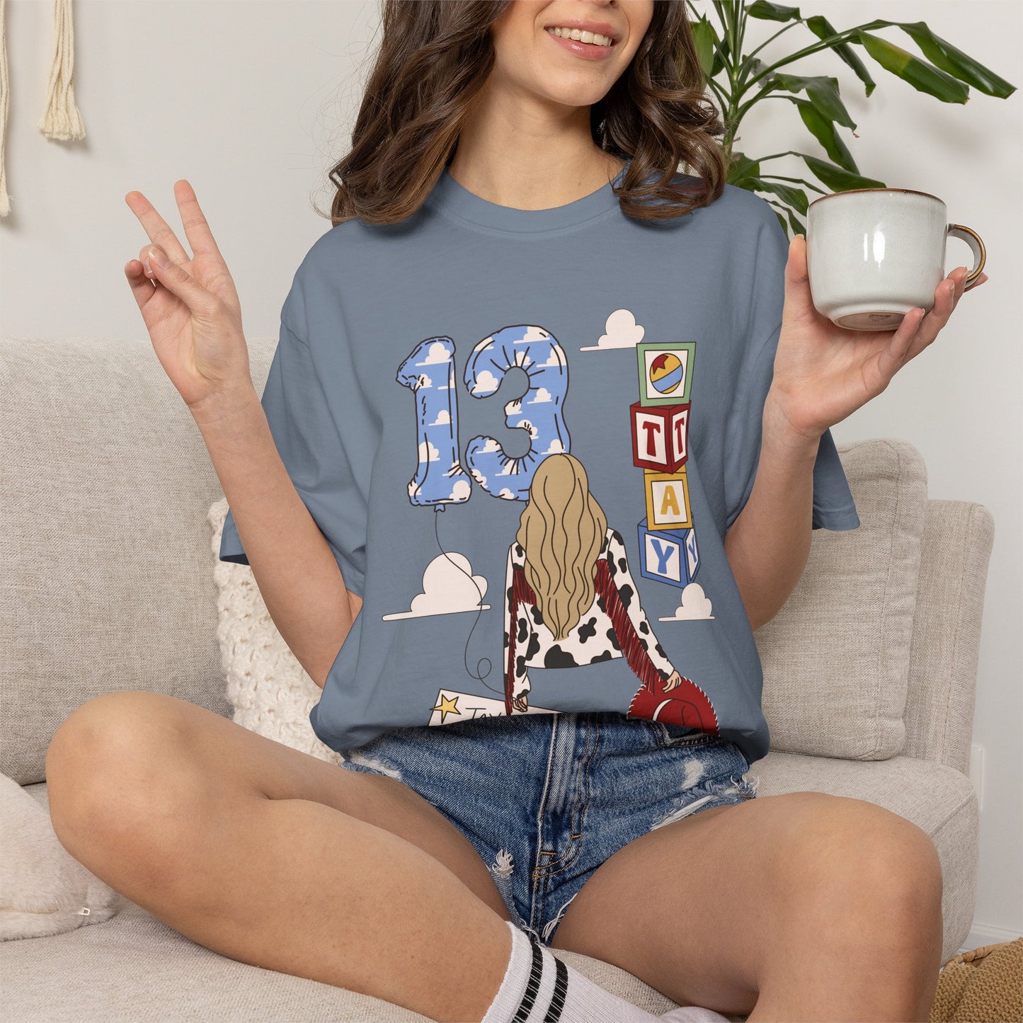 TS x 13 Graphic Tee — 'Try Not To Keep Out' Girl Illustration