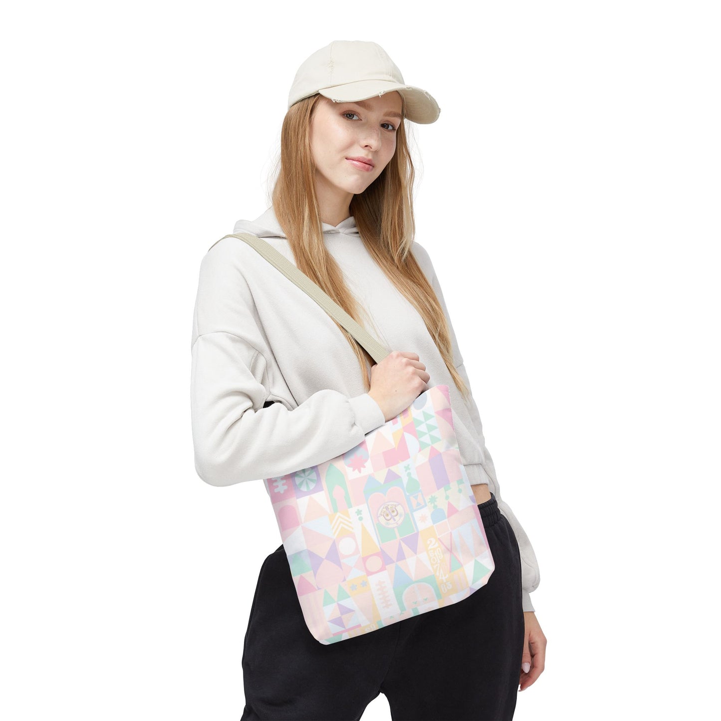 Pastel Geometric Pattern Tote Bag — Cute All-Over Print