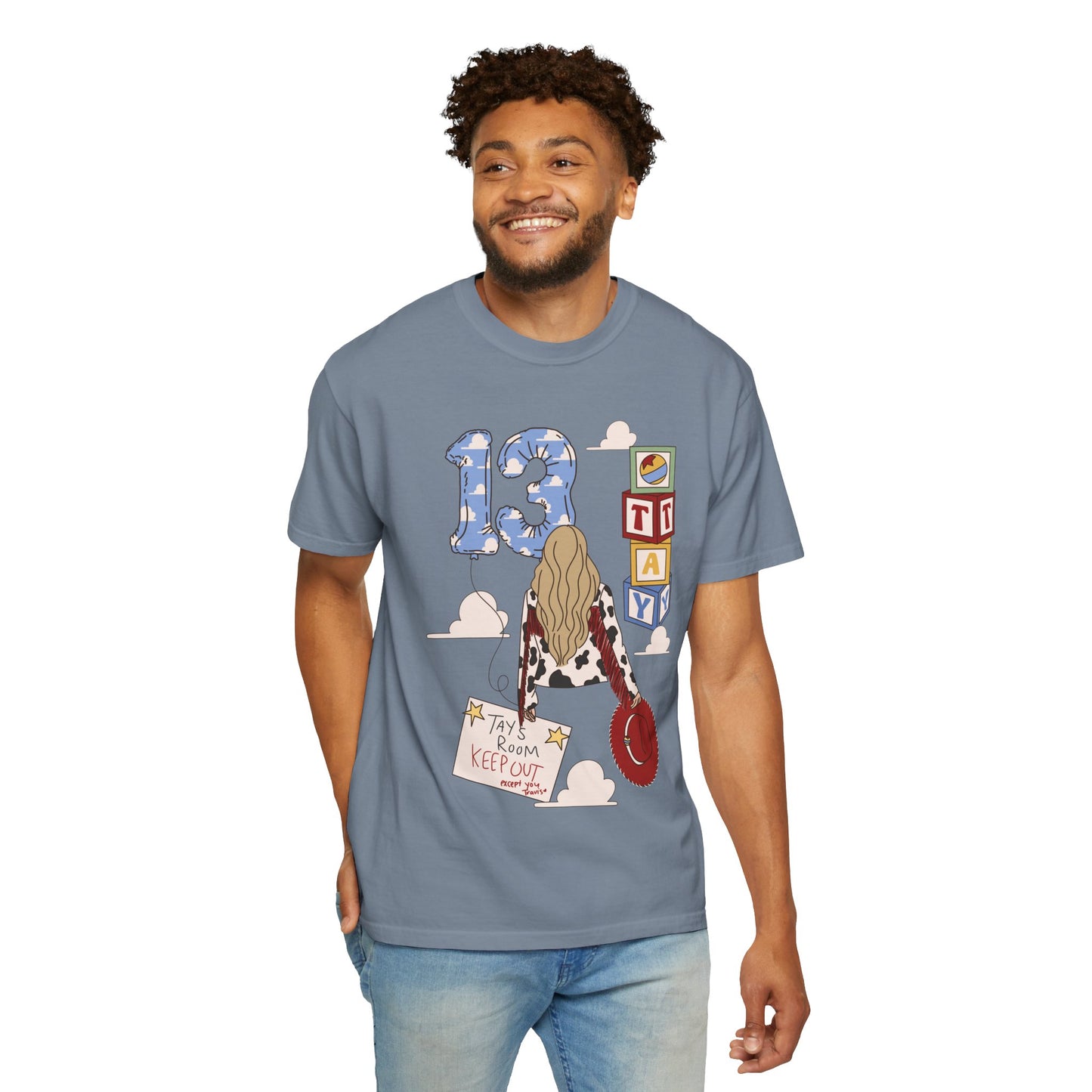 TS x 13 Graphic Tee — 'Try Not To Keep Out' Girl Illustration