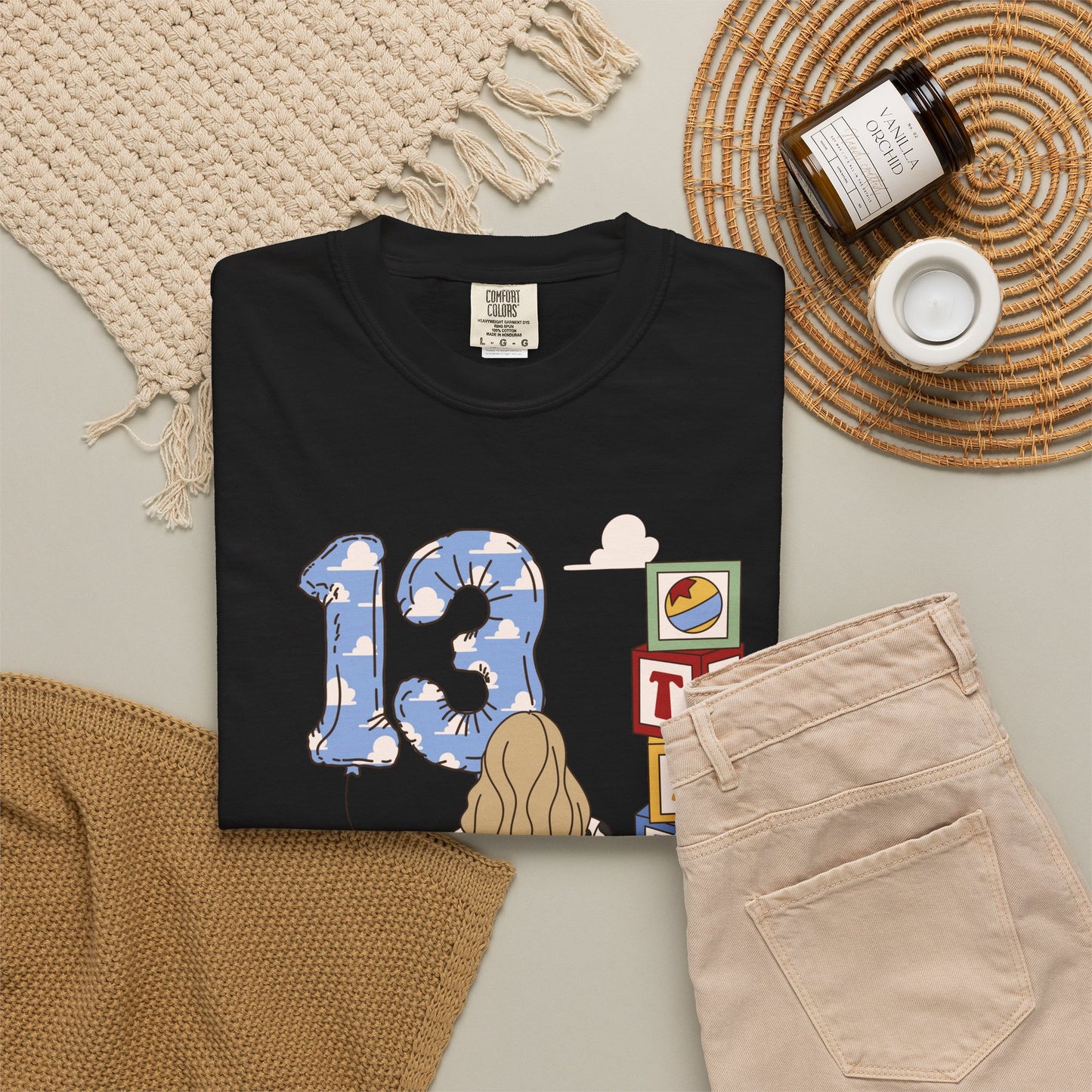 TS x 13 Graphic Tee — 'Try Not To Keep Out' Girl Illustration