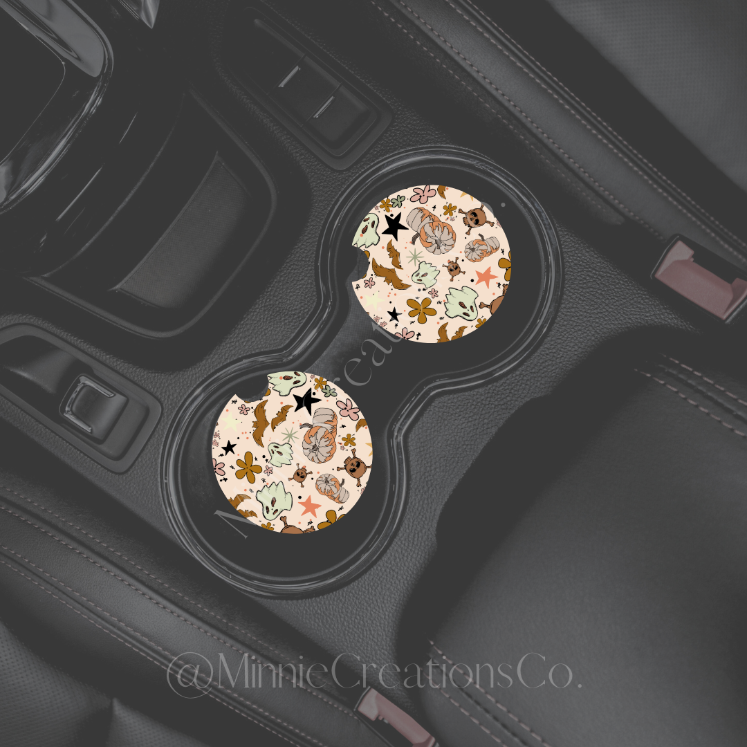 Spooky Car coasters | Halloween Custom Car coasters