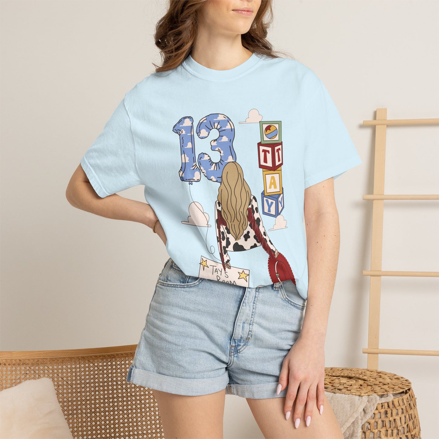 TS x 13 Graphic Tee — 'Try Not To Keep Out' Girl Illustration