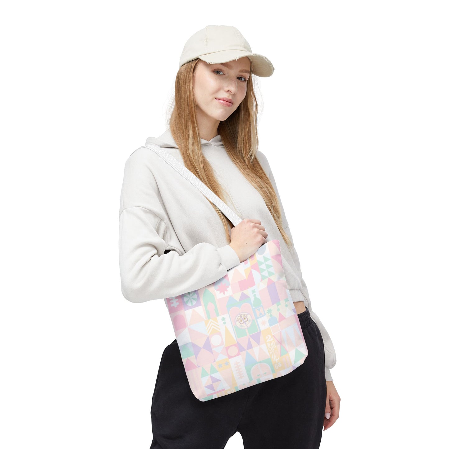 Pastel Geometric Pattern Tote Bag — Cute All-Over Print