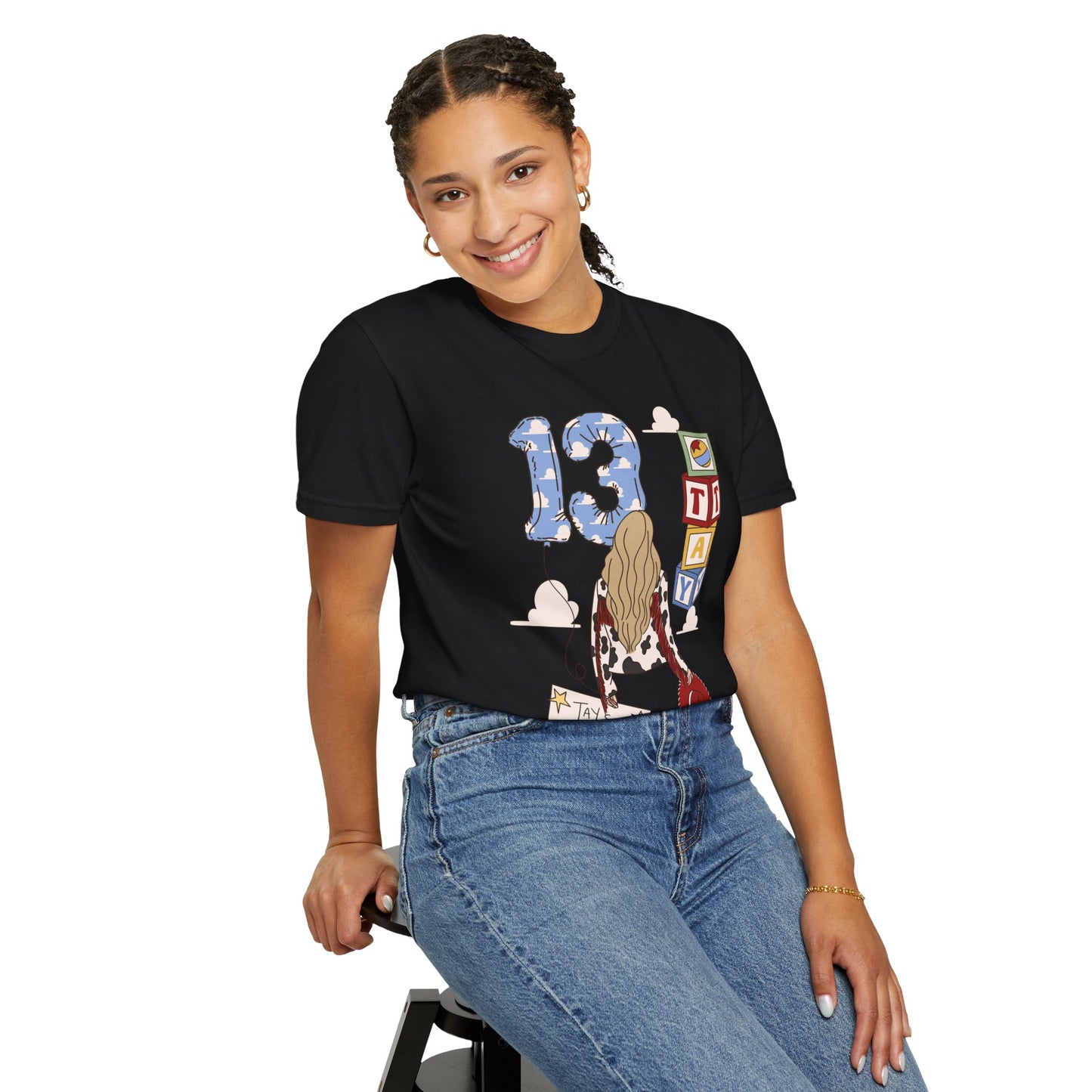 TS x 13 Graphic Tee — 'Try Not To Keep Out' Girl Illustration