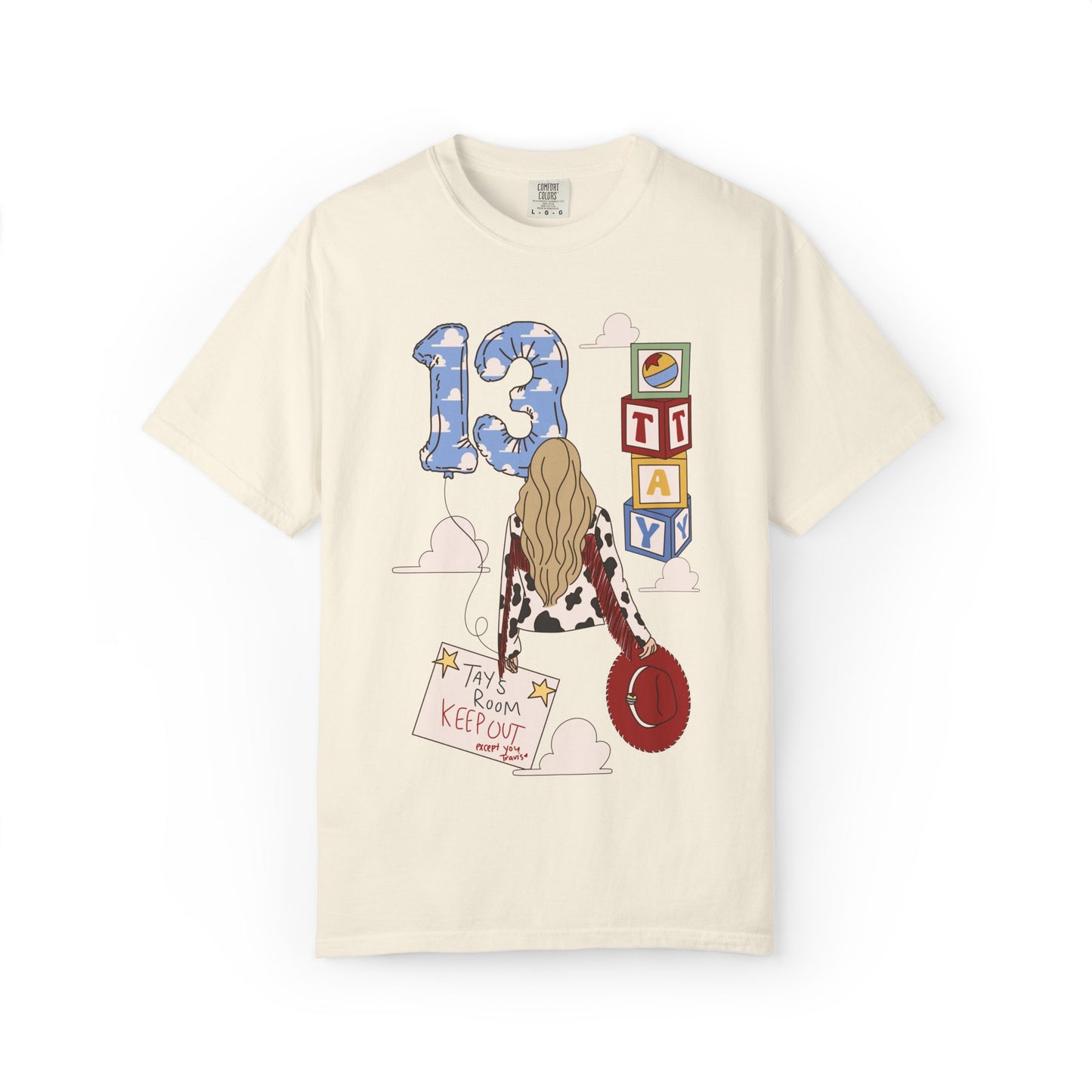 TS x 13 Graphic Tee — 'Try Not To Keep Out' Girl Illustration