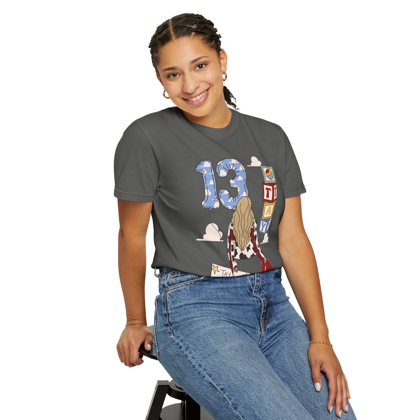 TS x 13 Graphic Tee — 'Try Not To Keep Out' Girl Illustration