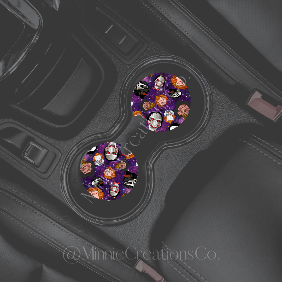 Spooky Car coasters | Halloween Custom Car coasters