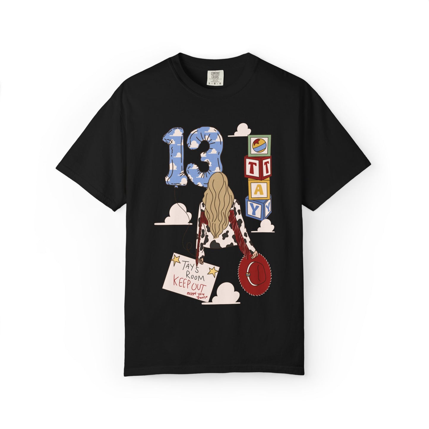 TS x 13 Graphic Tee — 'Try Not To Keep Out' Girl Illustration