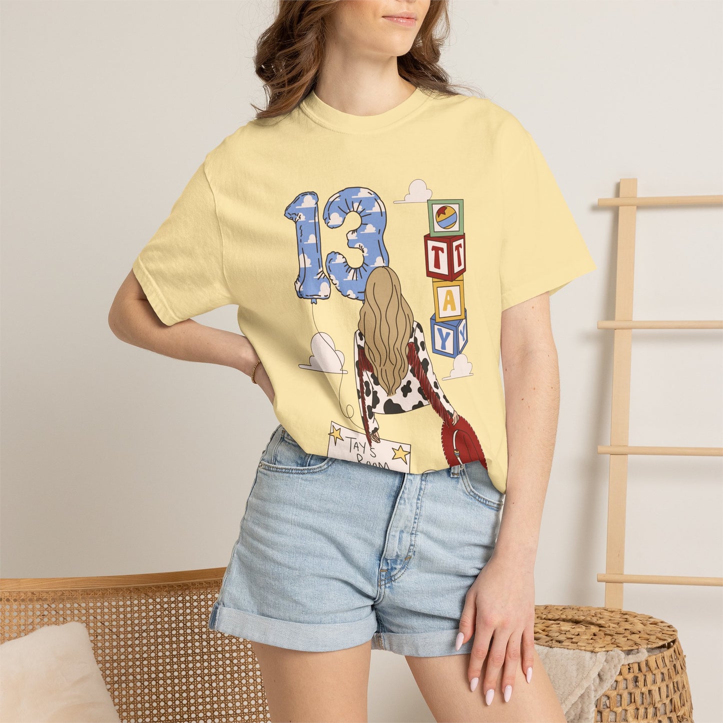 TS x 13 Graphic Tee — 'Try Not To Keep Out' Girl Illustration