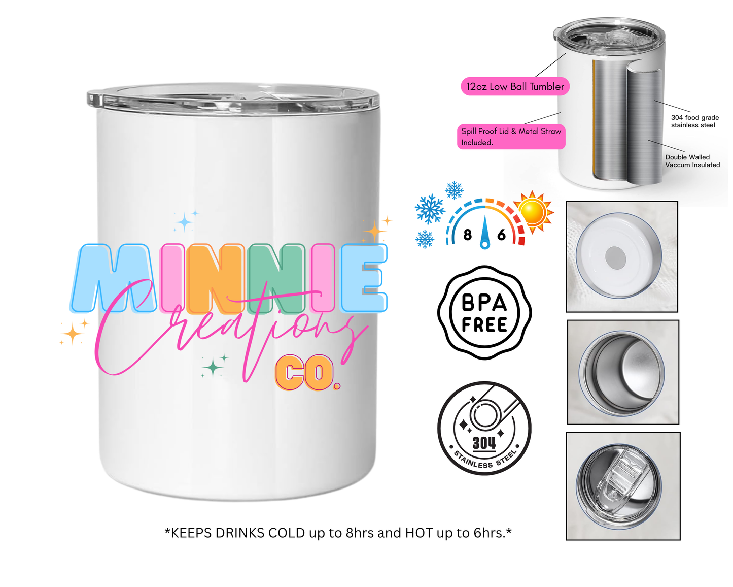 Bear Custom Low Ball Travel Tumbler