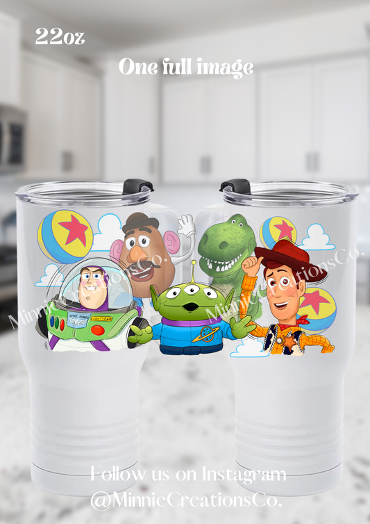 Toys themed Insulated Double walled tumbler | Custom 22oz Water Tumbler