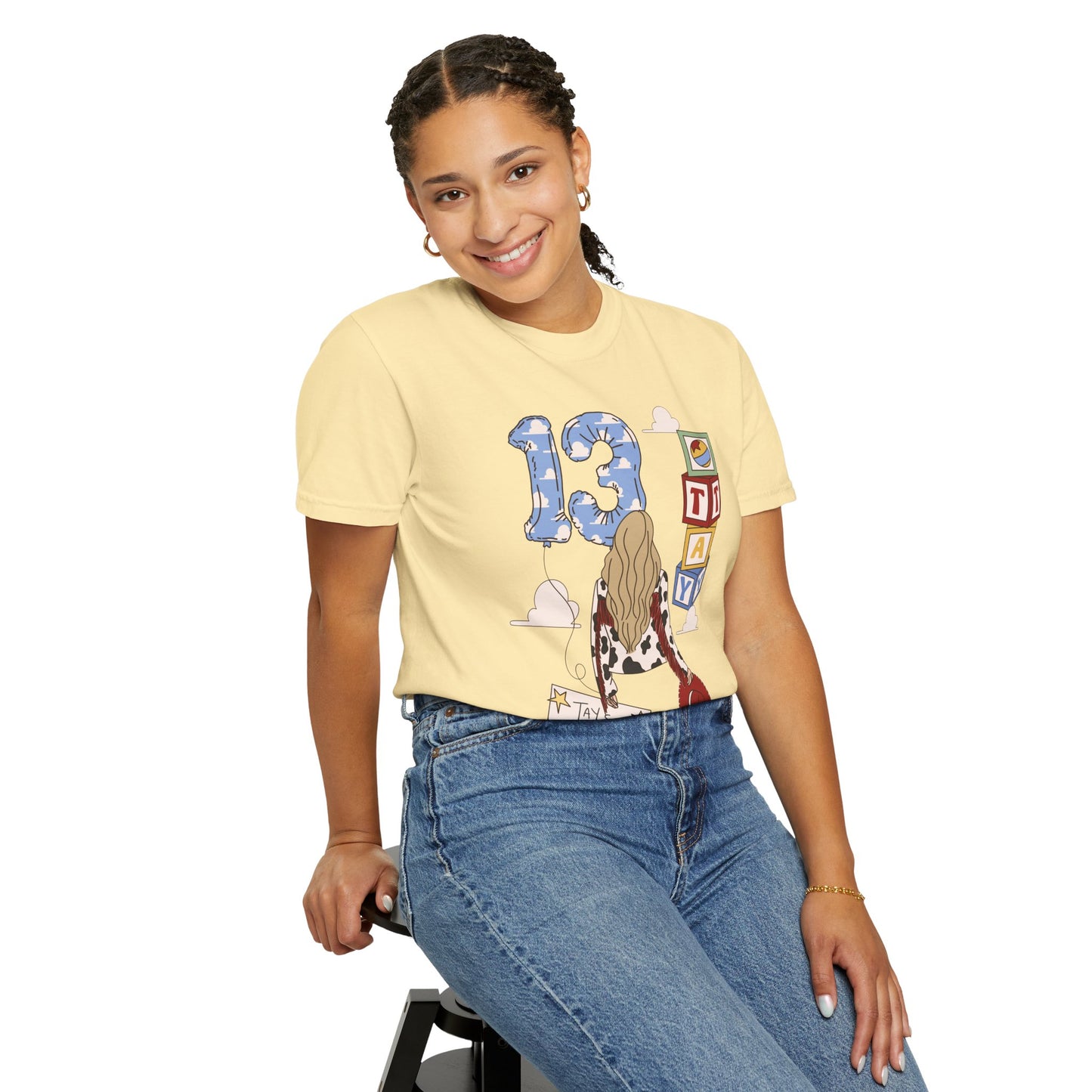 TS x 13 Graphic Tee — 'Try Not To Keep Out' Girl Illustration