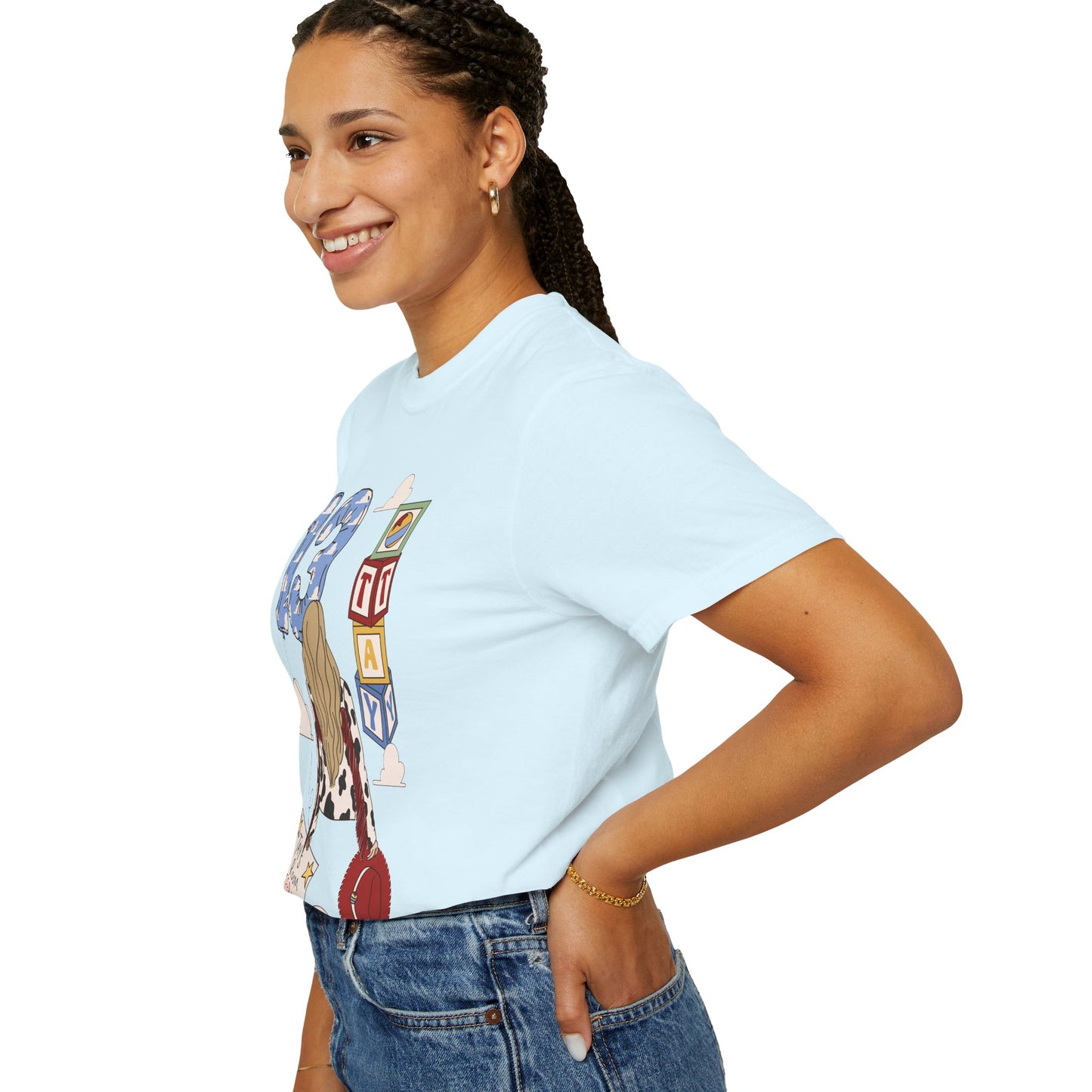 TS x 13 Graphic Tee — 'Try Not To Keep Out' Girl Illustration