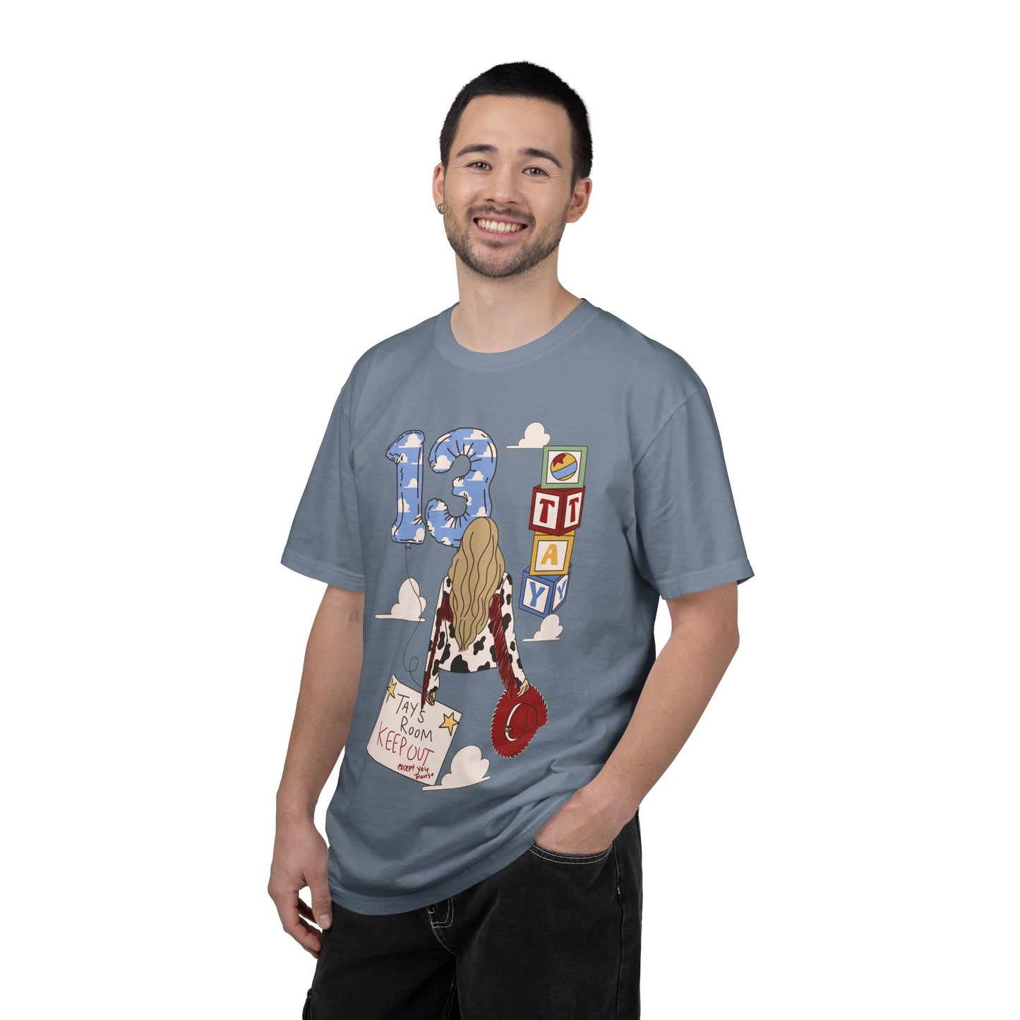 TS x 13 Graphic Tee — 'Try Not To Keep Out' Girl Illustration