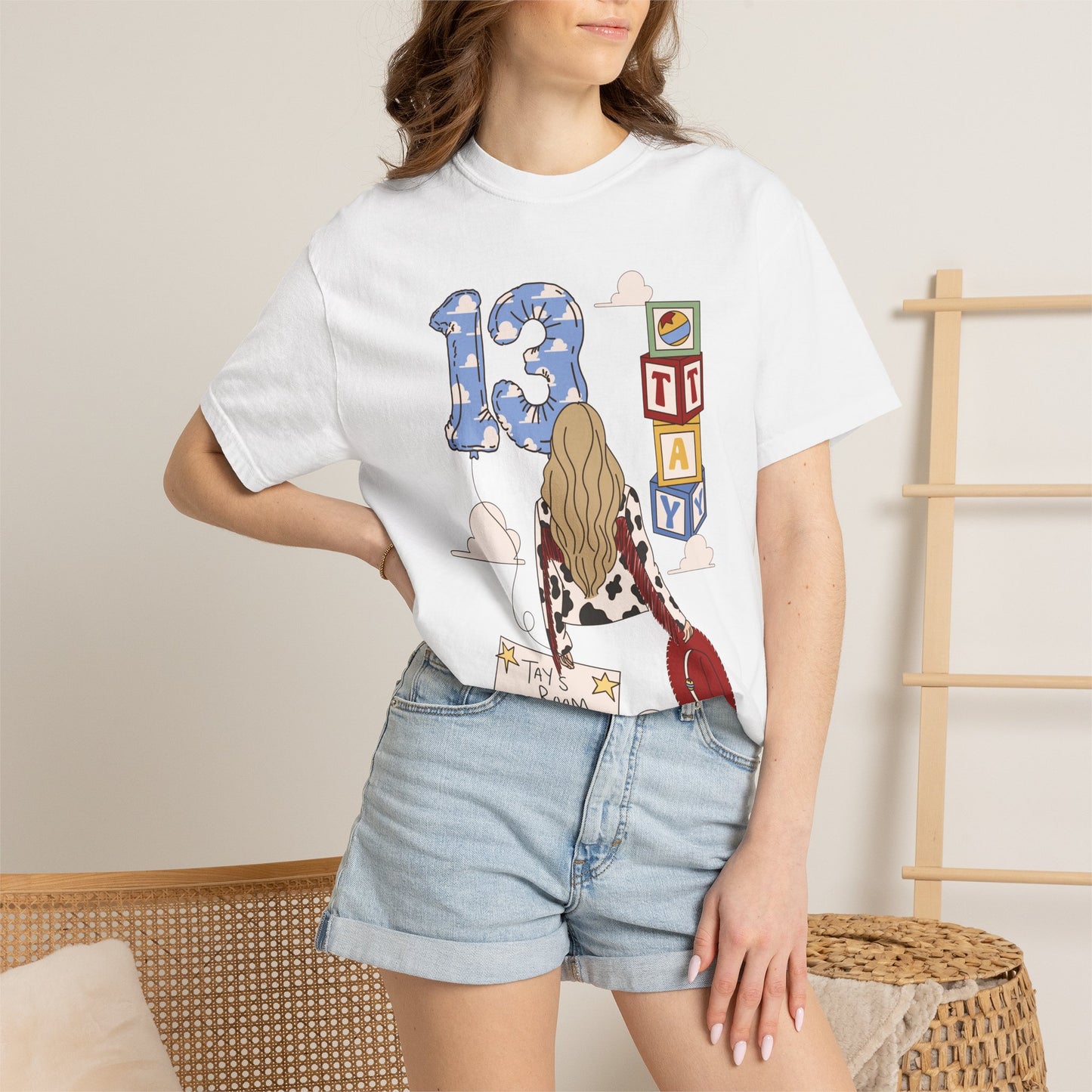 TS x 13 Graphic Tee — 'Try Not To Keep Out' Girl Illustration