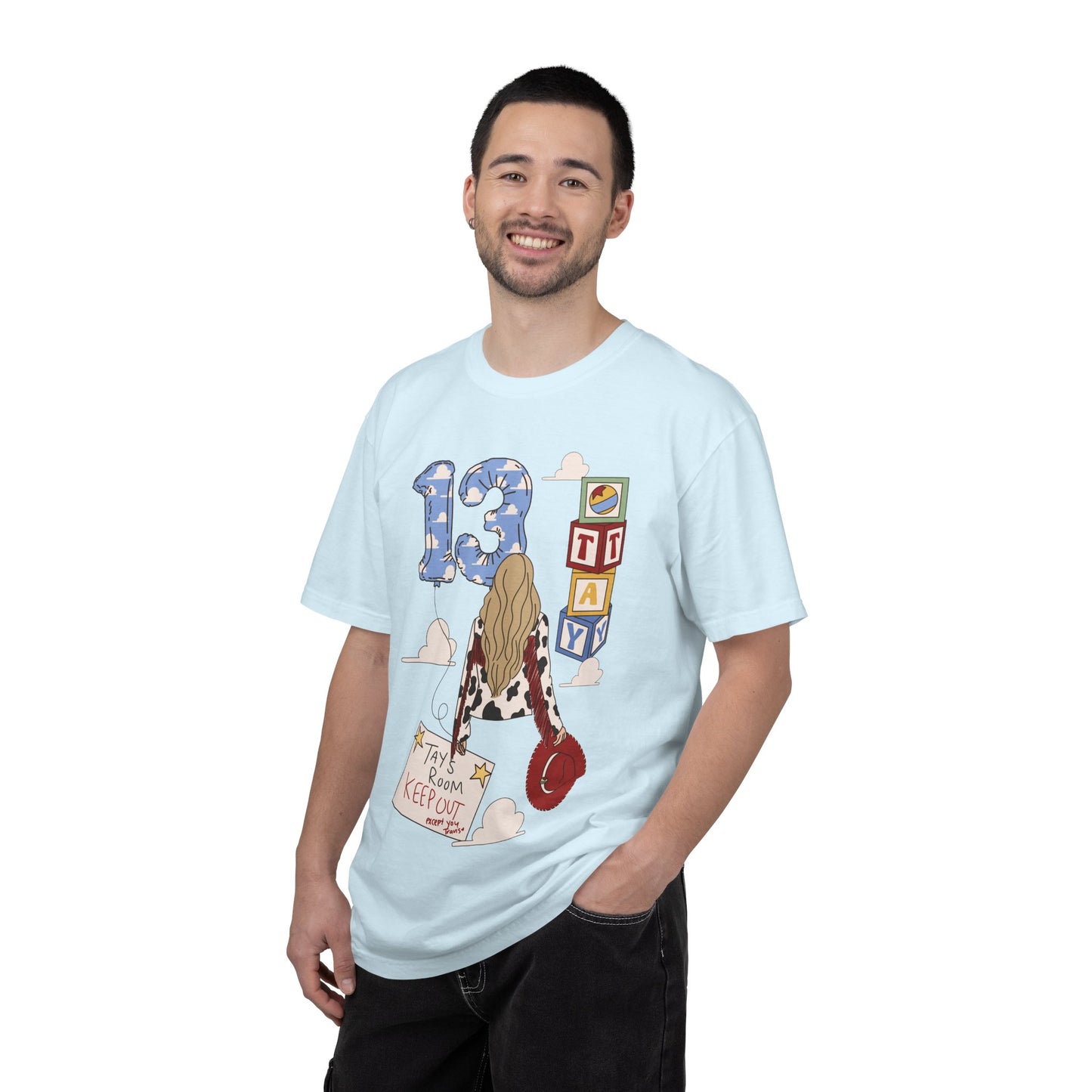 TS x 13 Graphic Tee — 'Try Not To Keep Out' Girl Illustration