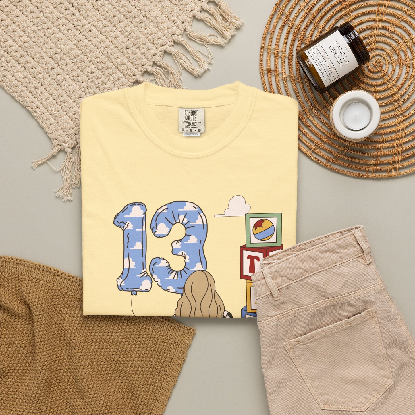 TS x 13 Graphic Tee — 'Try Not To Keep Out' Girl Illustration